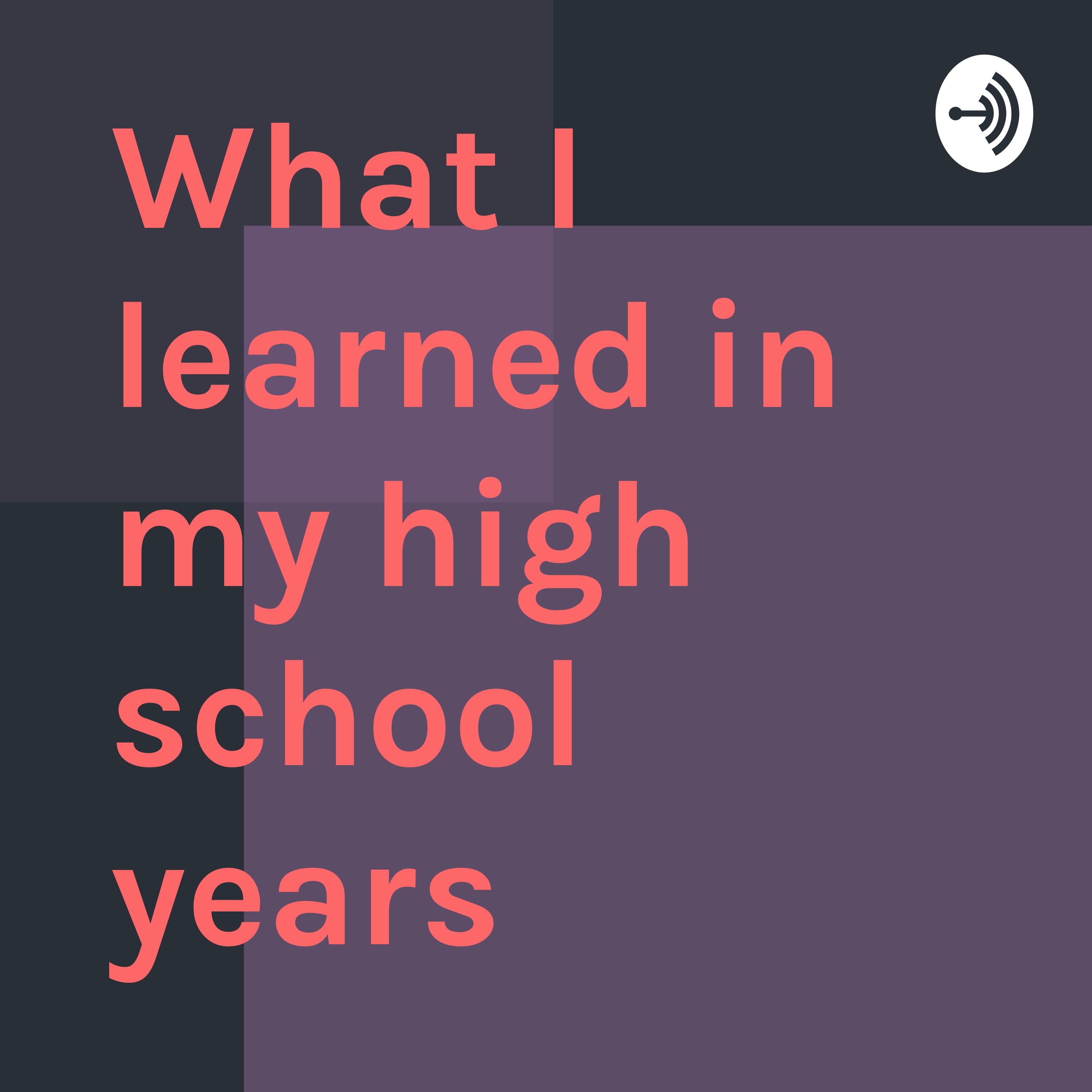 What I learned in my high school years