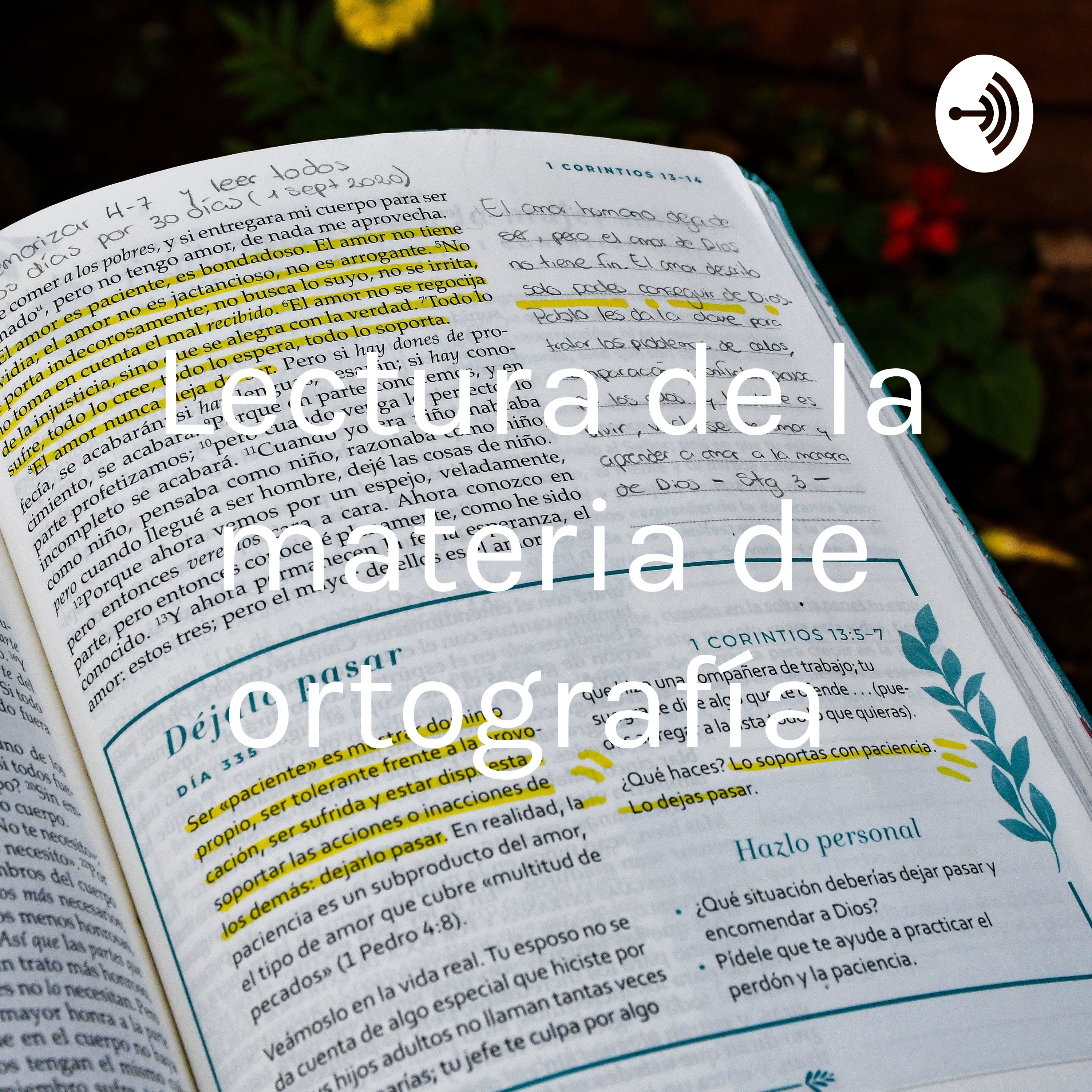 Lectura de la materia de ortografía 