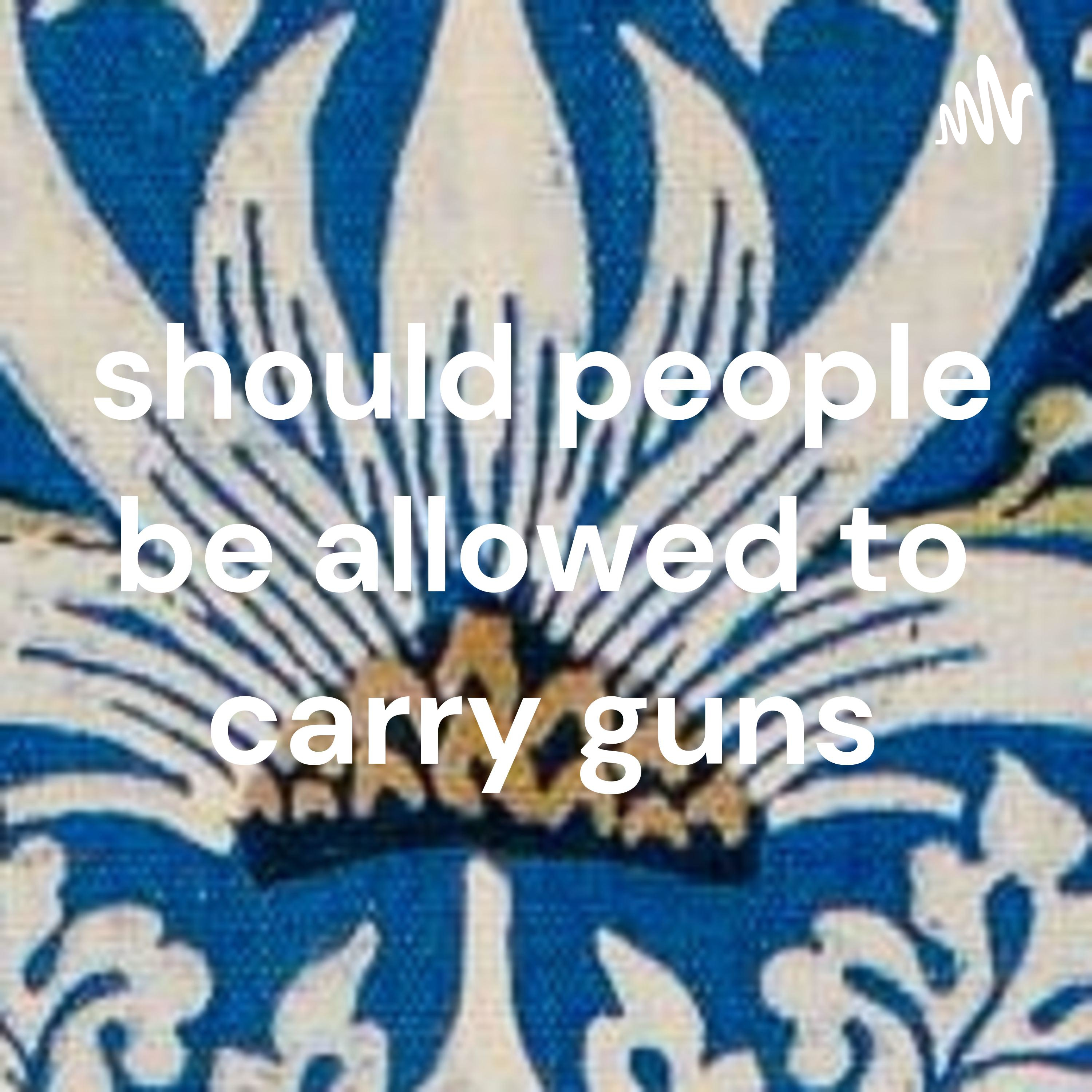 should people be allowed to carry guns cover art