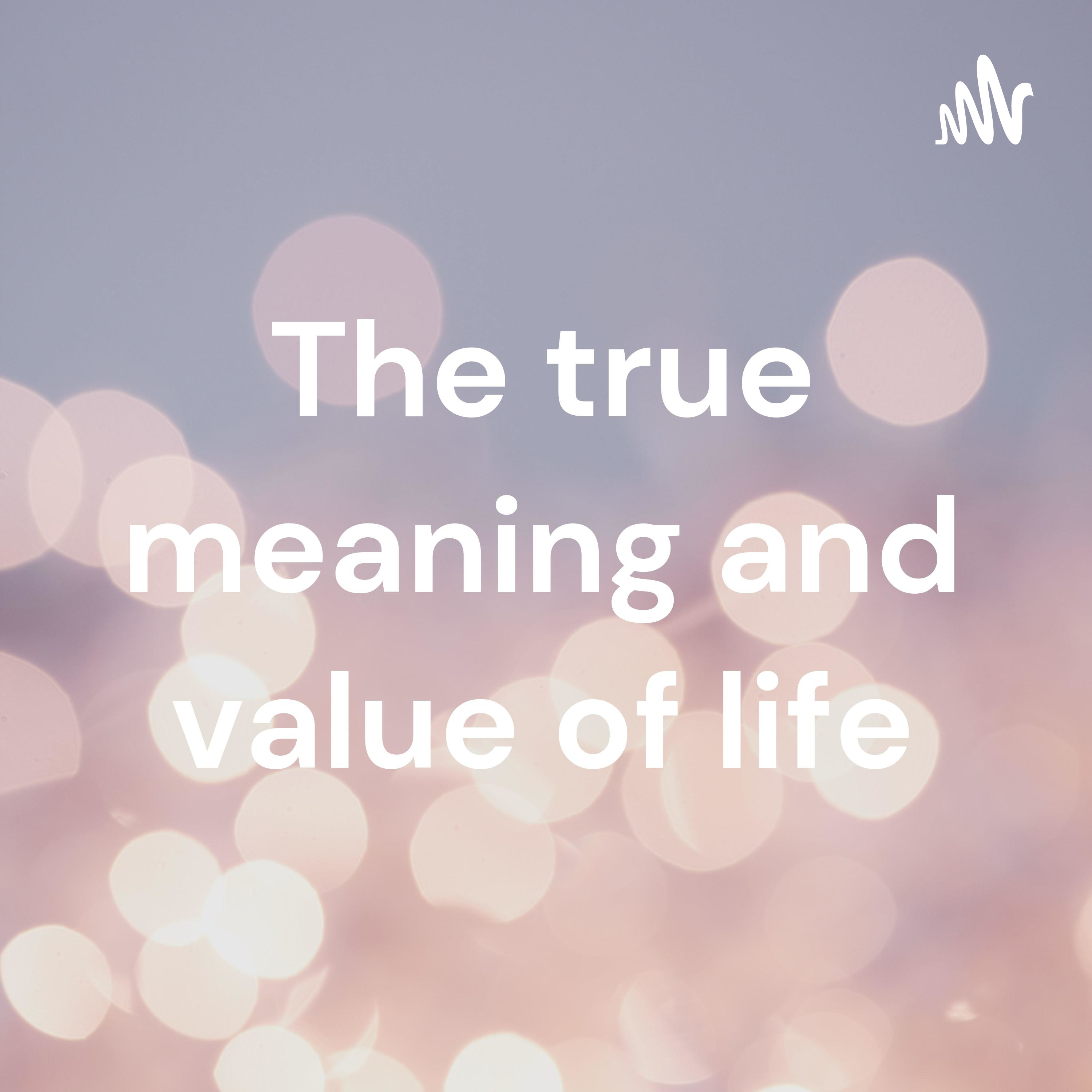 The true meaning and value of life