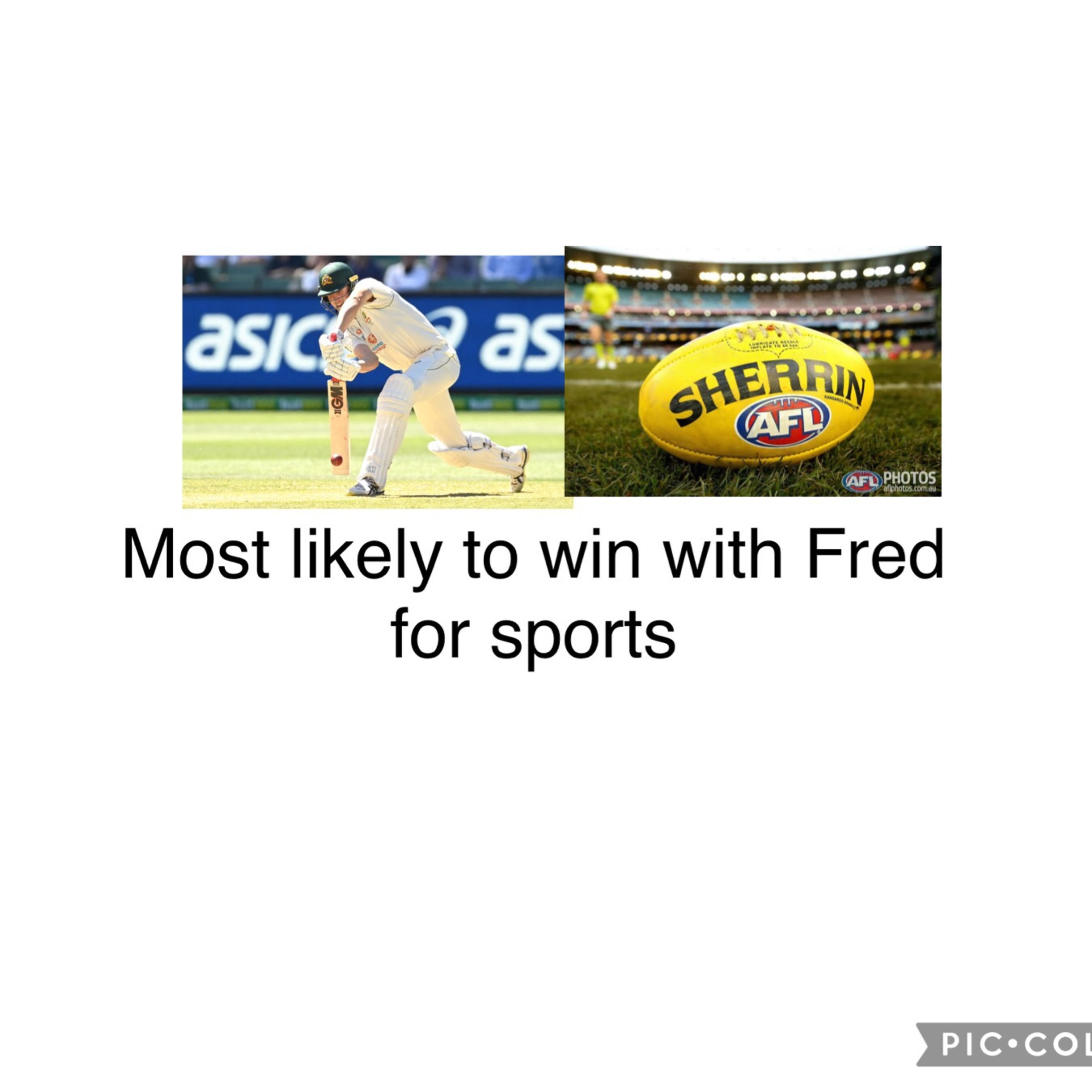 Most likely to win with Fred