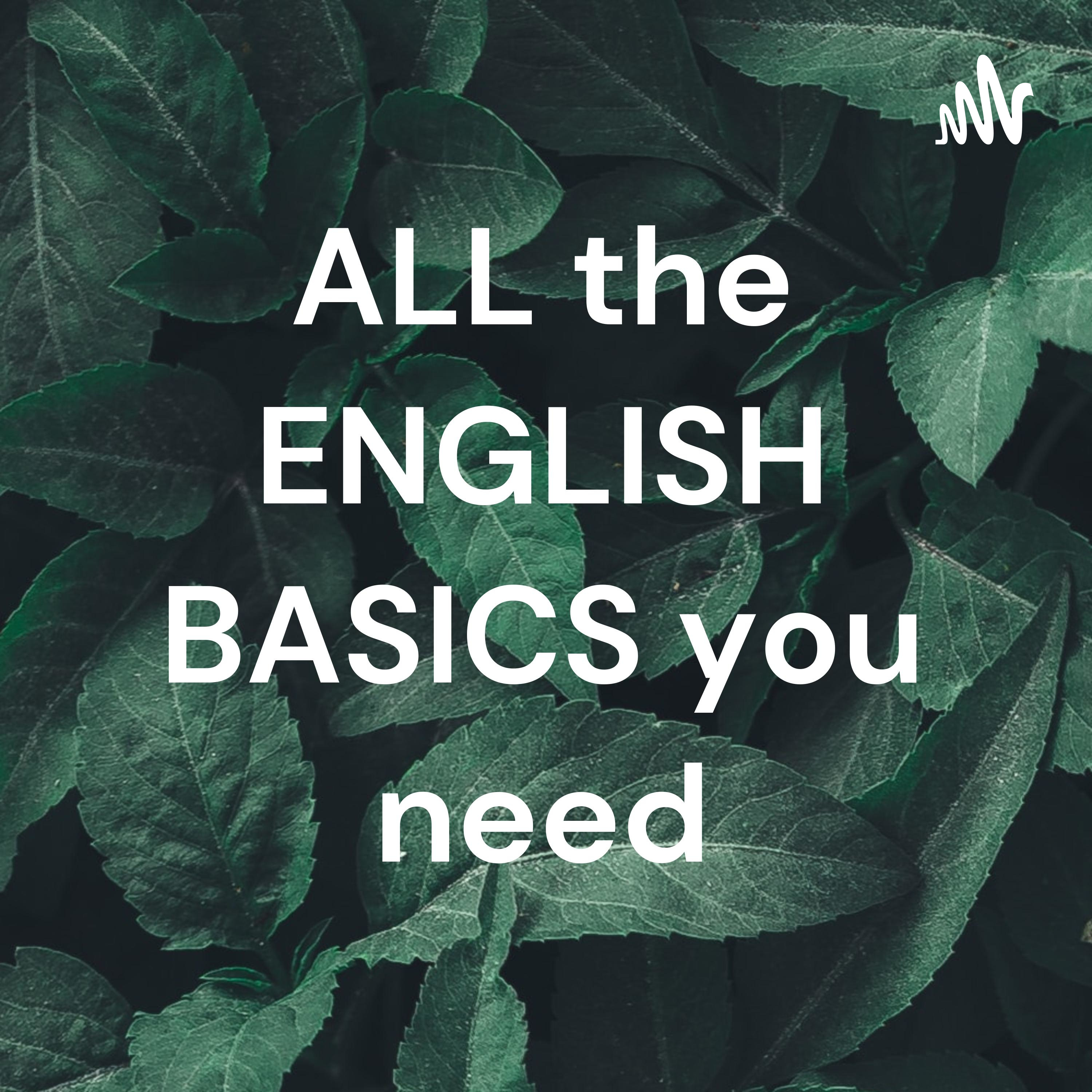 ALL the ENGLISH BASICS you need