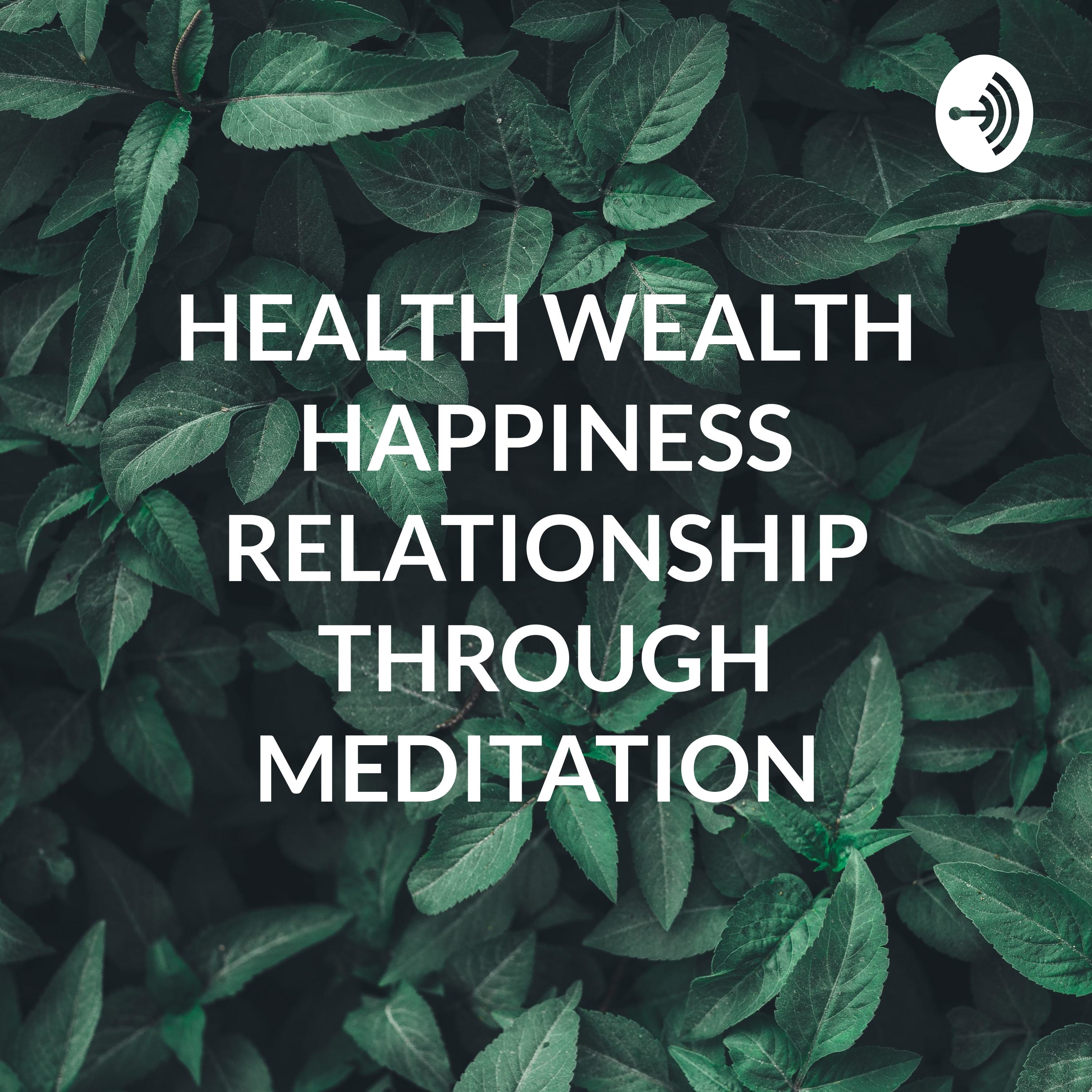 HEALTH WEALTH HAPPINESS RELATIONSHIP THROUGH MEDITATION 🙏