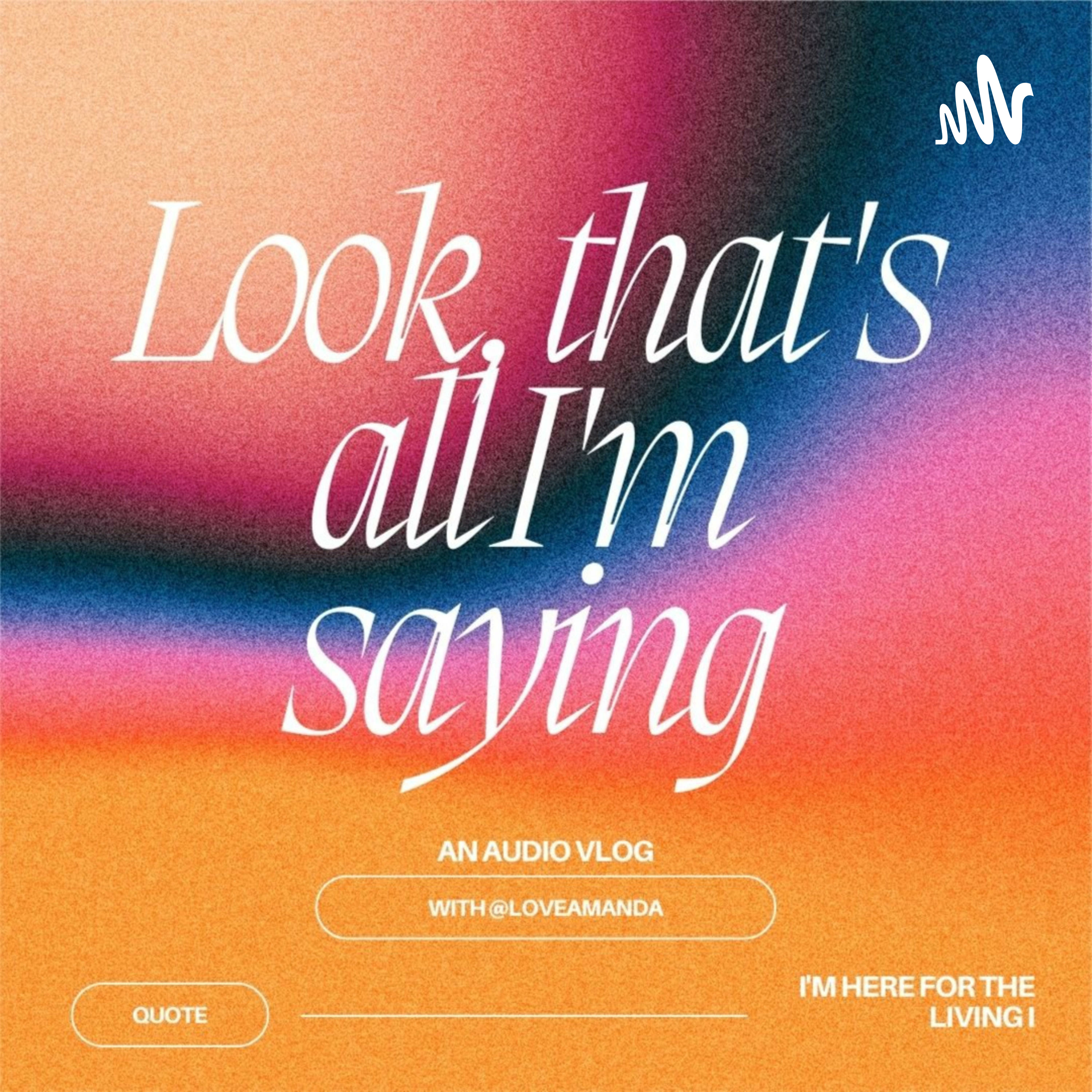 Look, that’s all I’m saying- The Audio Vlog