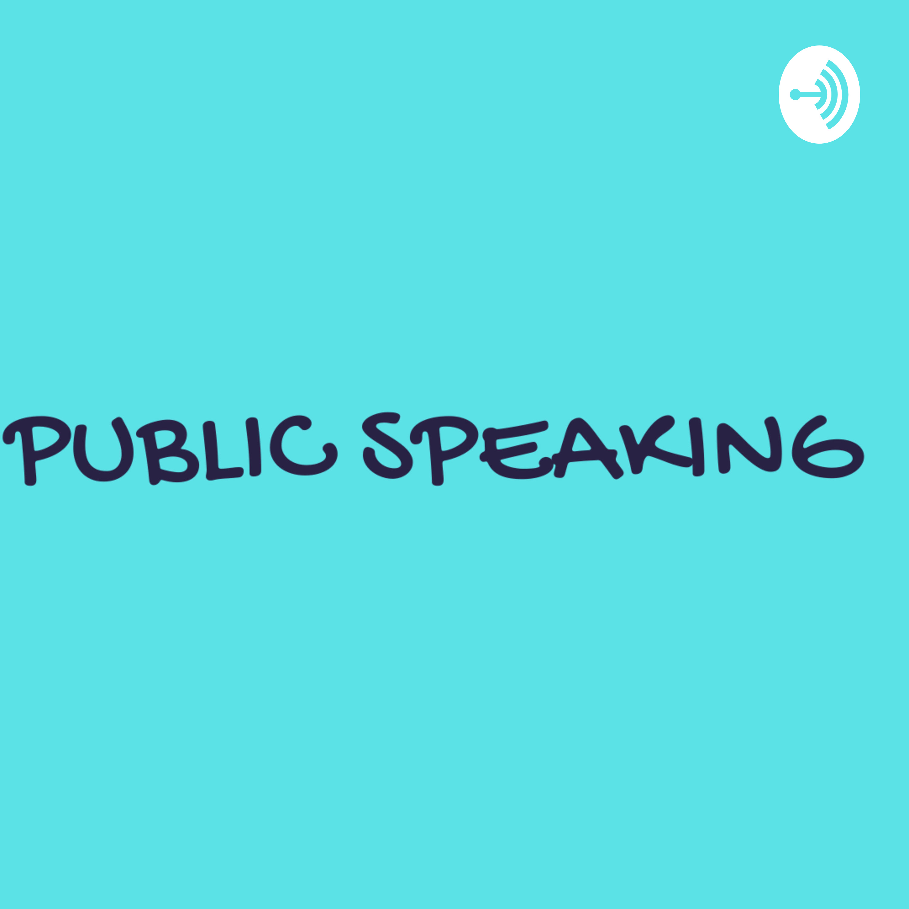 Public speaking podcast artwork