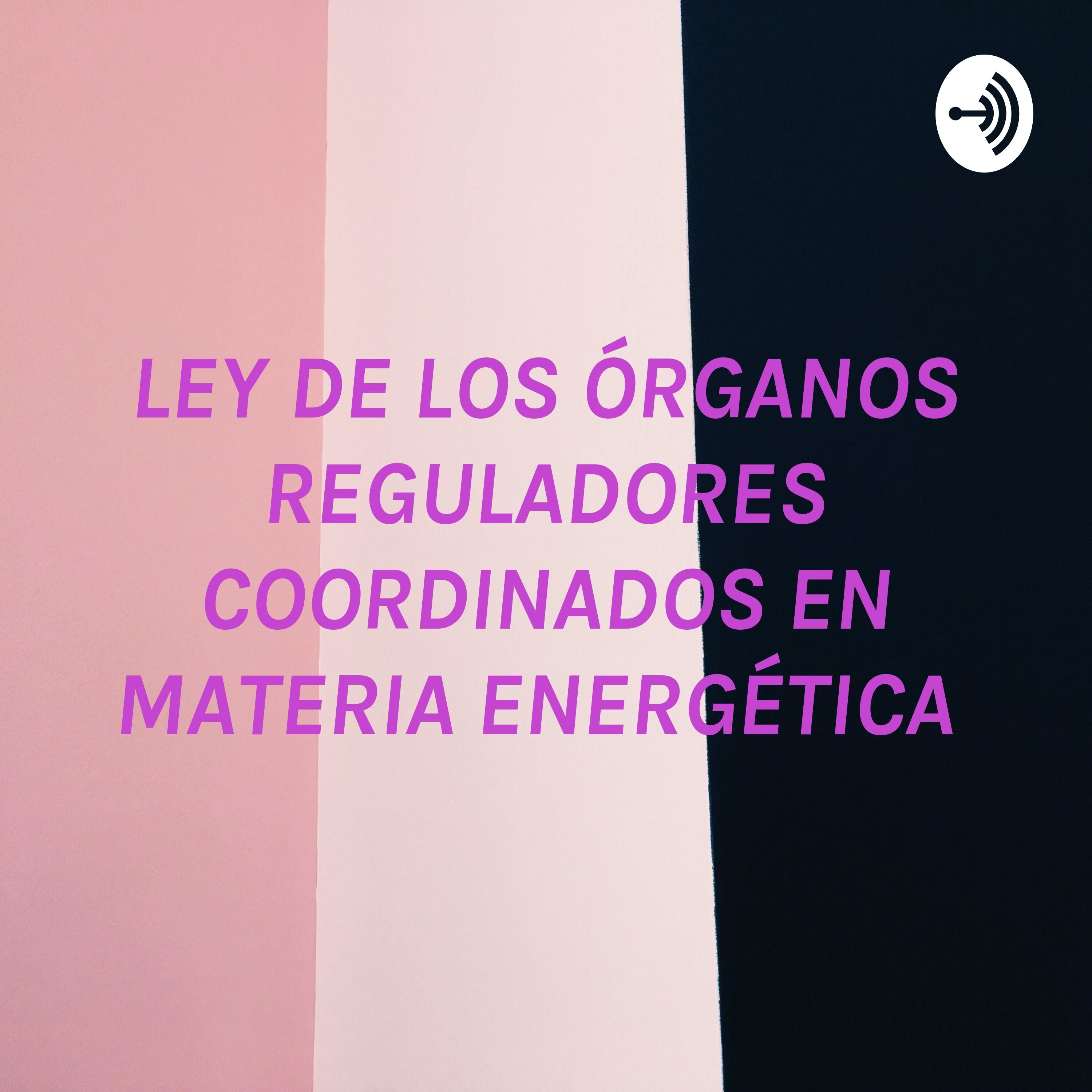 LEY DE LOS ÓRGANOS REGULADORES COORDINADOS EN MATERIA ENERGÉTICA 