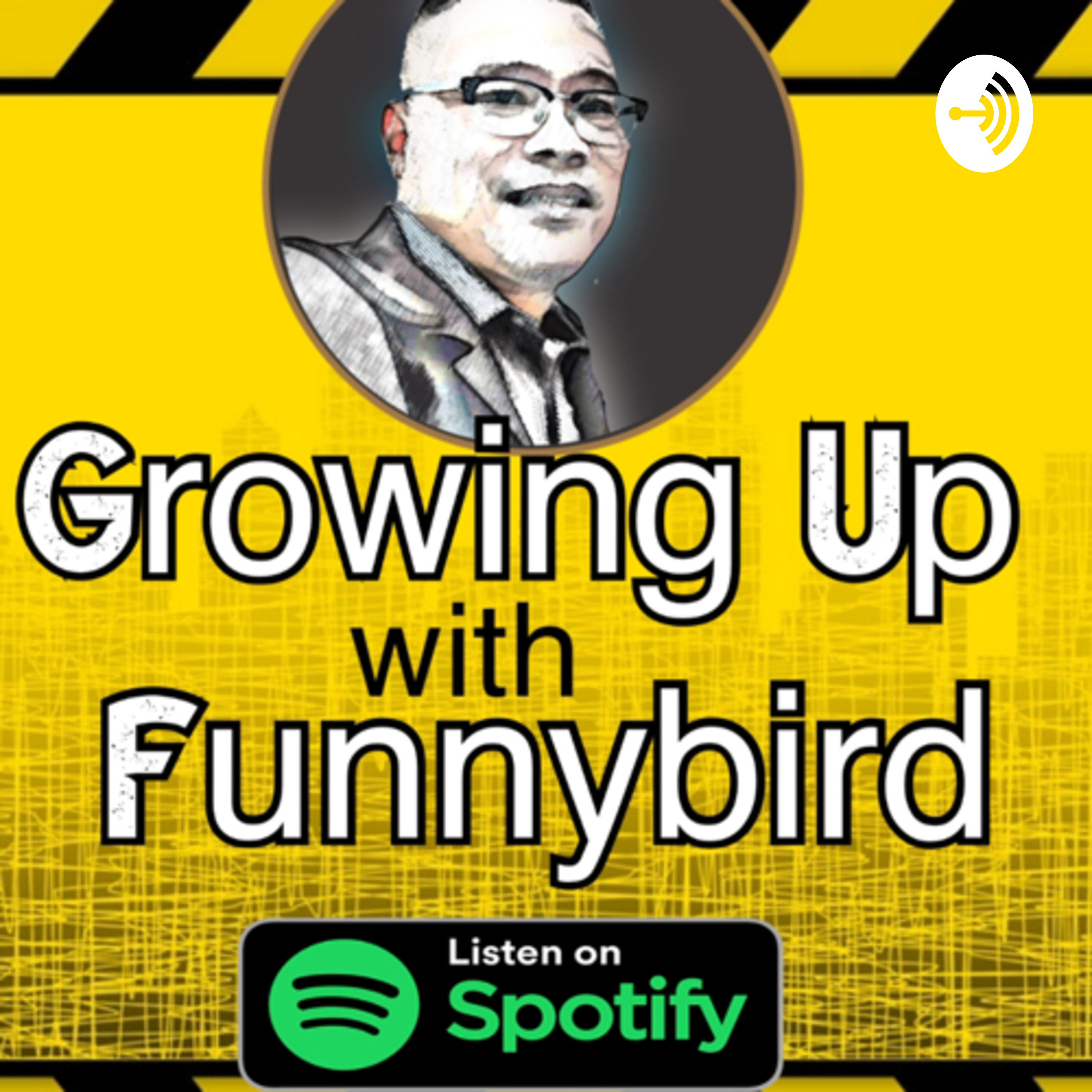 Growing up with funnybird podcast artwork