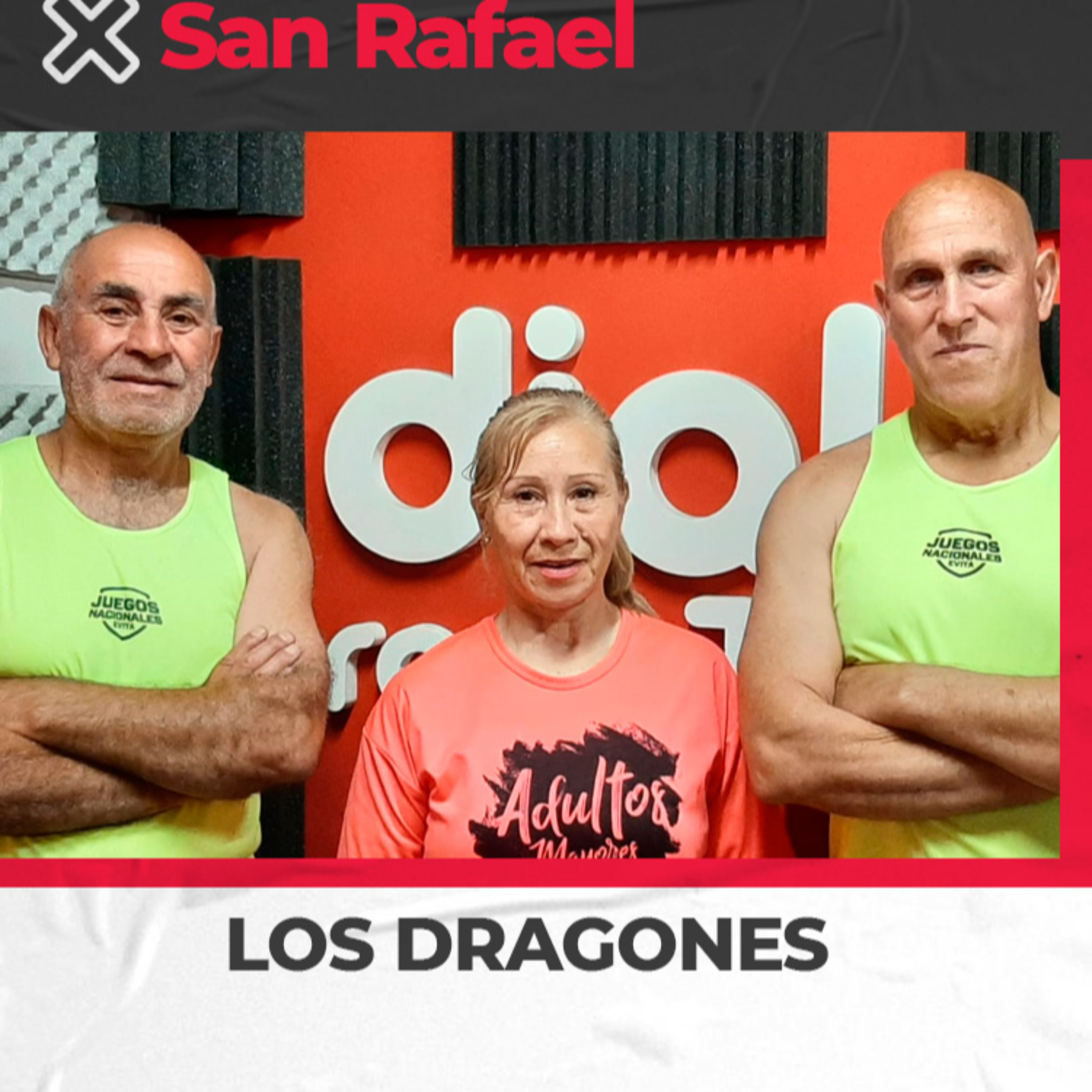 Mirta Molina y Jorge Martínez y Carlos Lugea integrante de «Los Dragones». Equipo sanrafaelino que logro el subcampeonato en los juegos nacionales evita 2022 en adultos mayores episode artwork