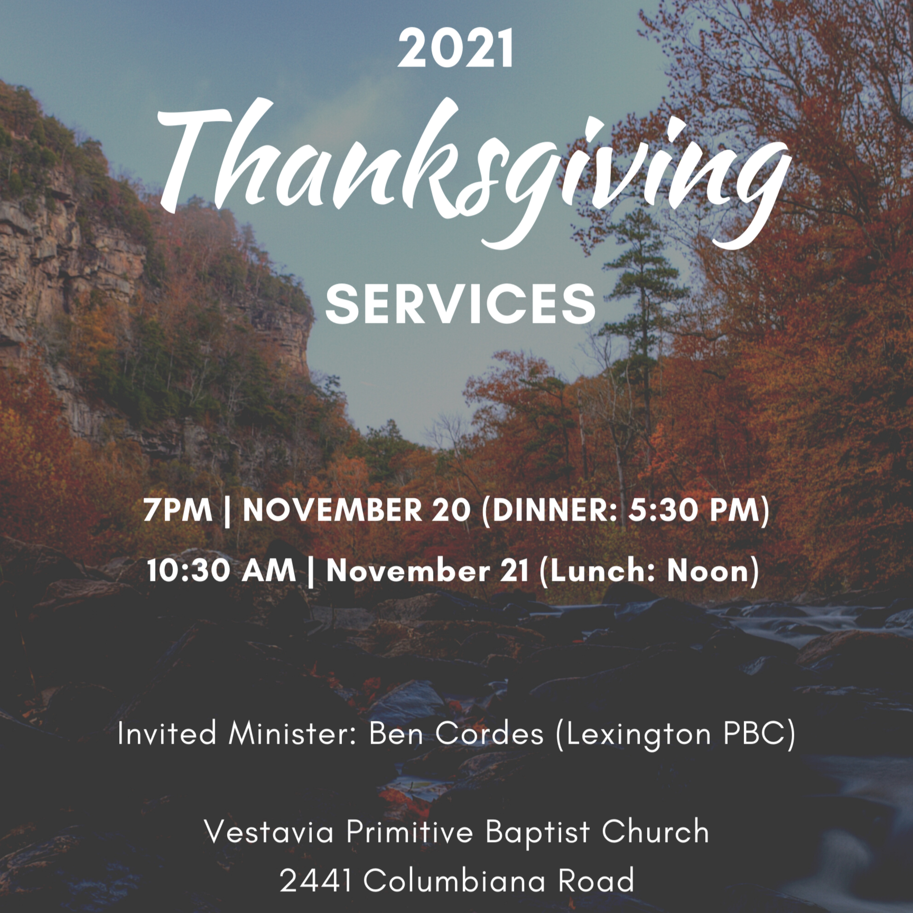 2021 Thanksgiving Service With Ben Cordes - Saturday PM Service episode artwork