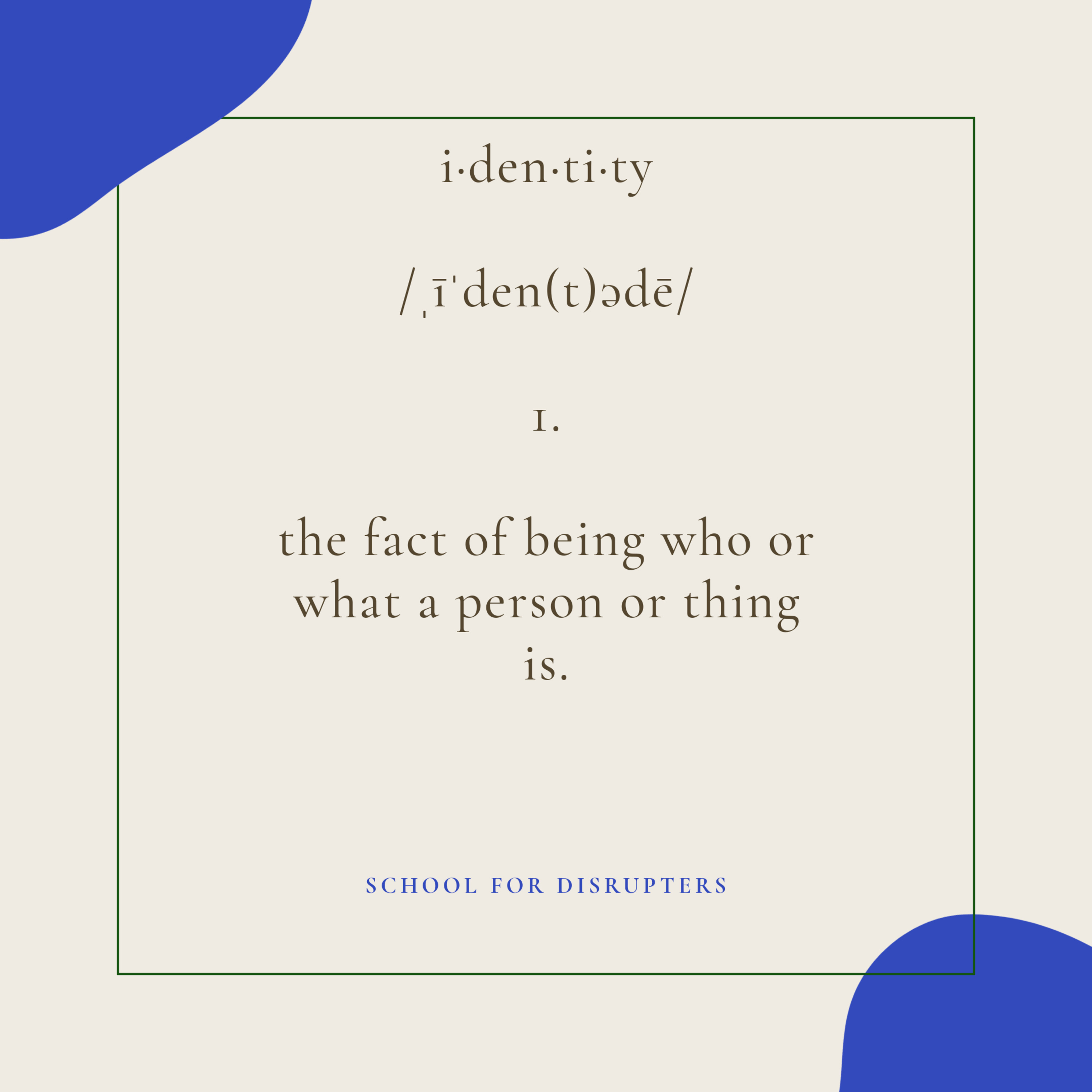 The School for Disrupters