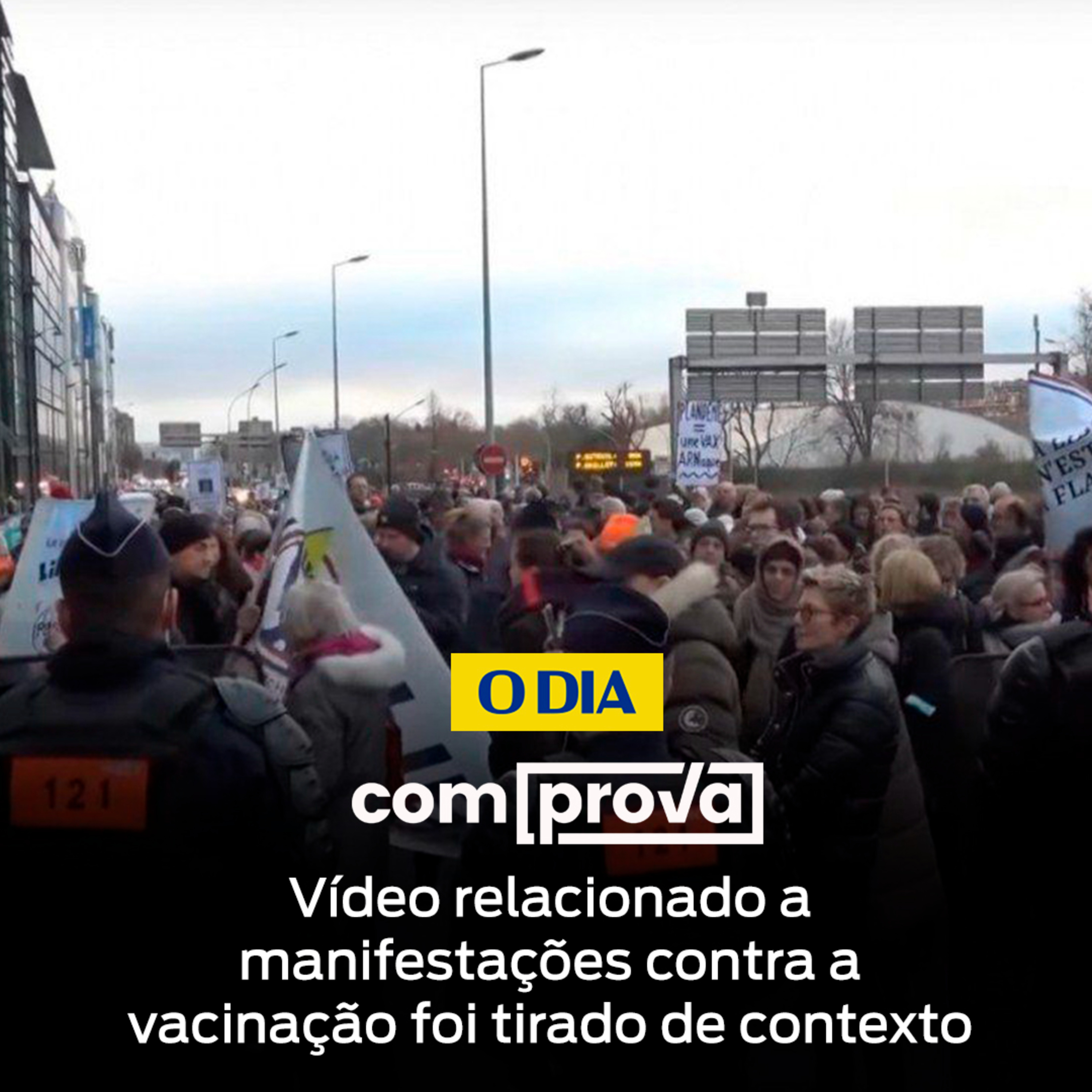 Vídeo relacionado a manifestações contra a vacinação foi tirado de contexto episode artwork