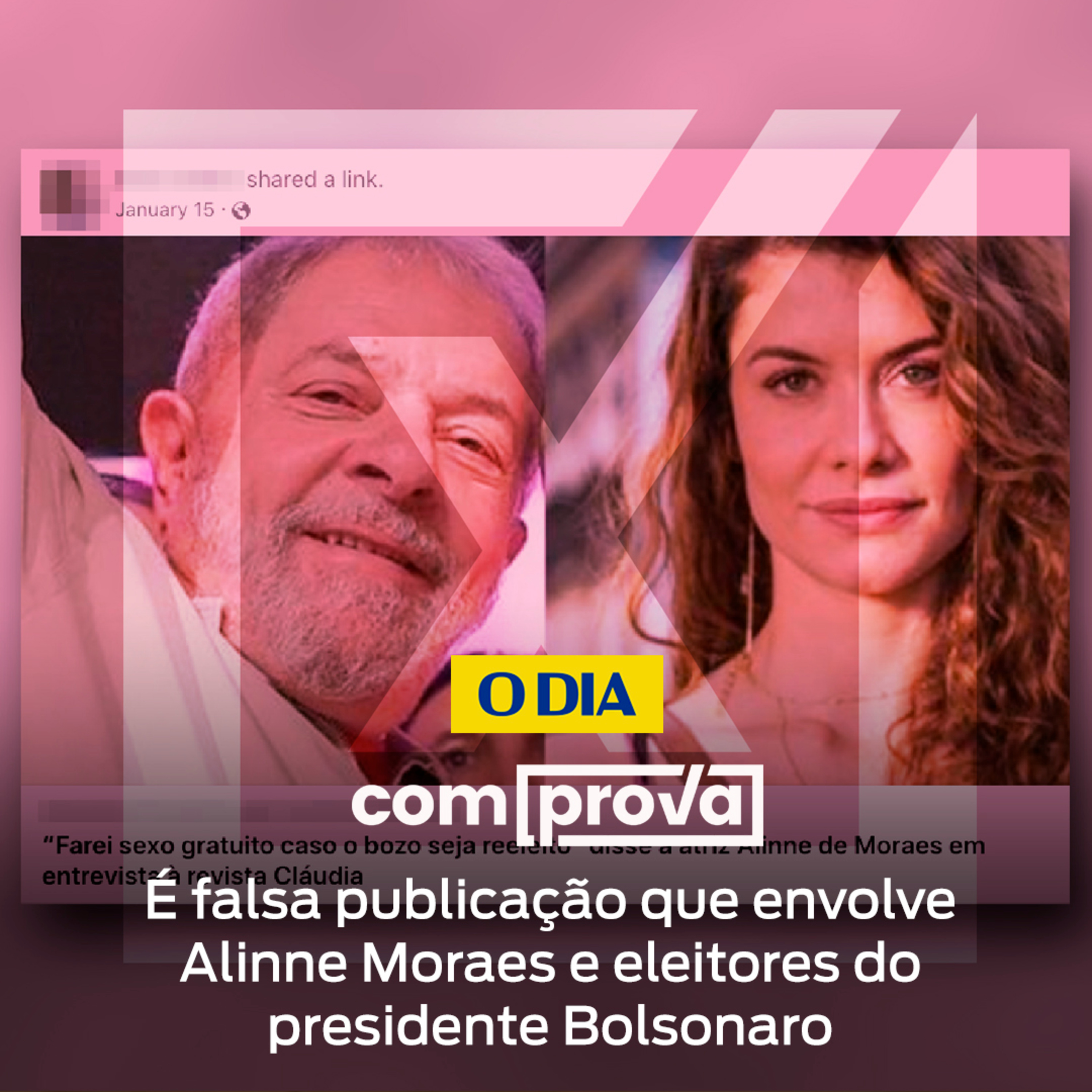 É falsa publicação que envolve Alinne Moraes e eleitores do presidente Bolsonaro  episode artwork