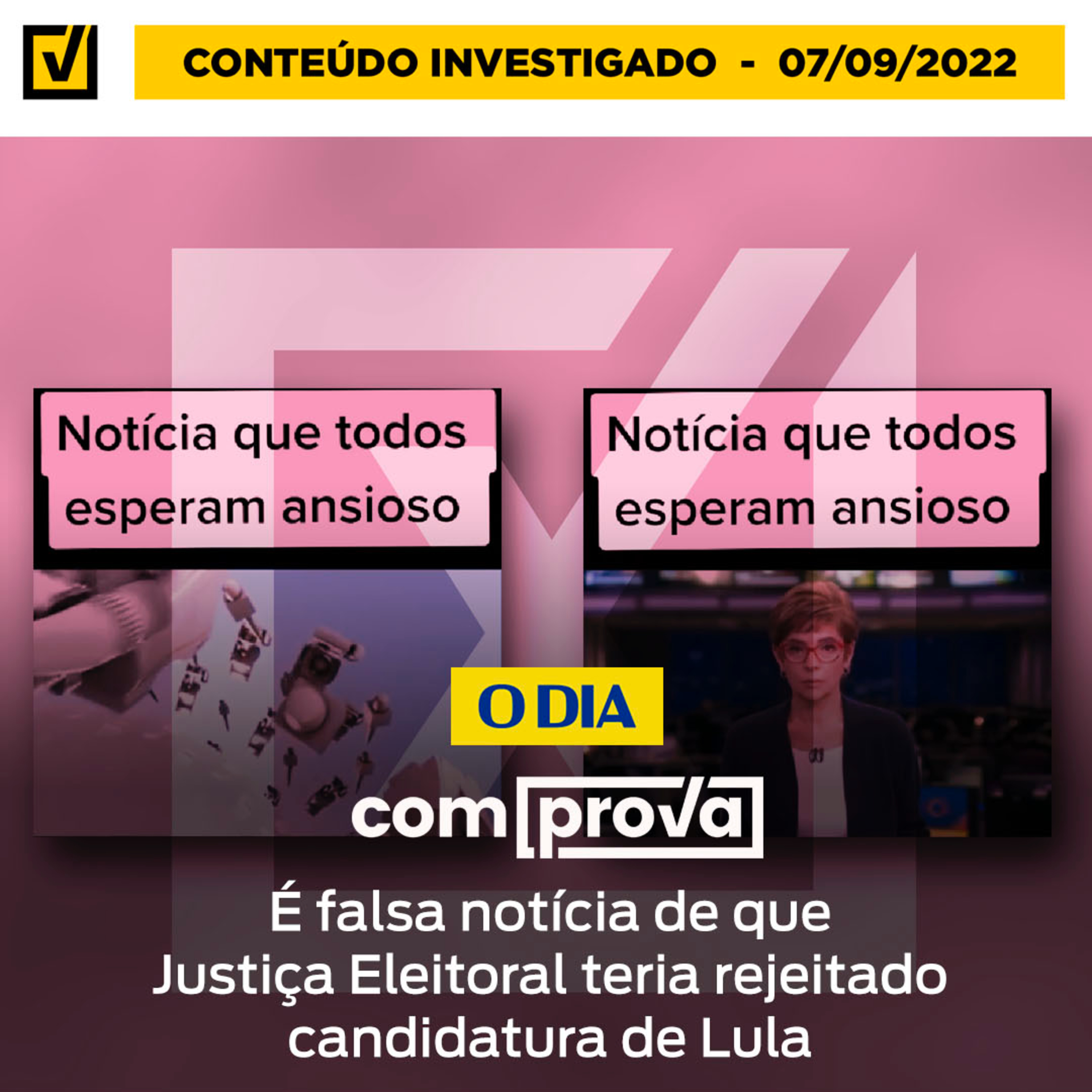 É falsa notícia de que Justiça Eleitoral teria rejeitado candidatura de Lula episode artwork