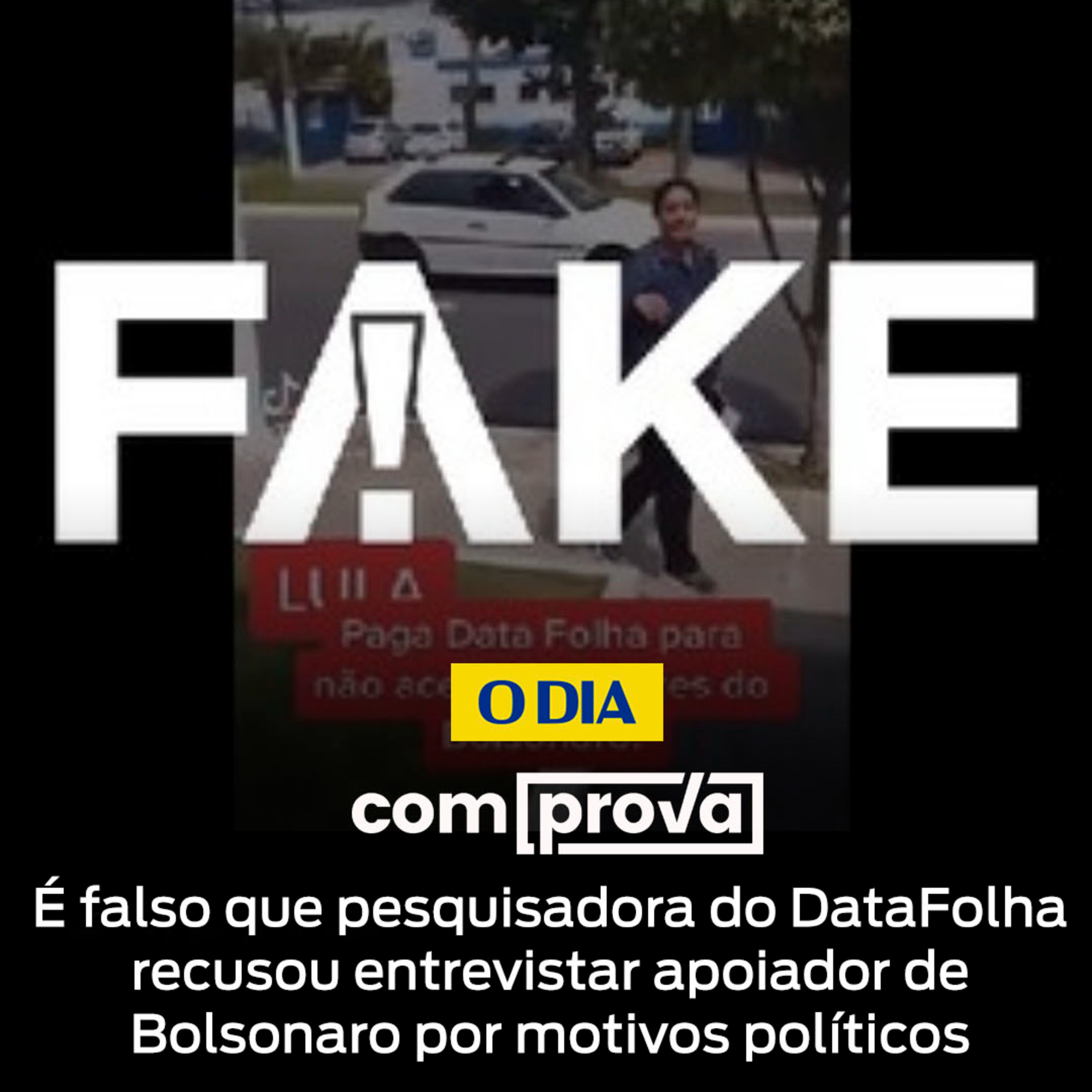 É falso que pesquisadora do DataFolha tenha recusado entrevistar apoiador de Bolsonaro por motivos políticos. episode artwork