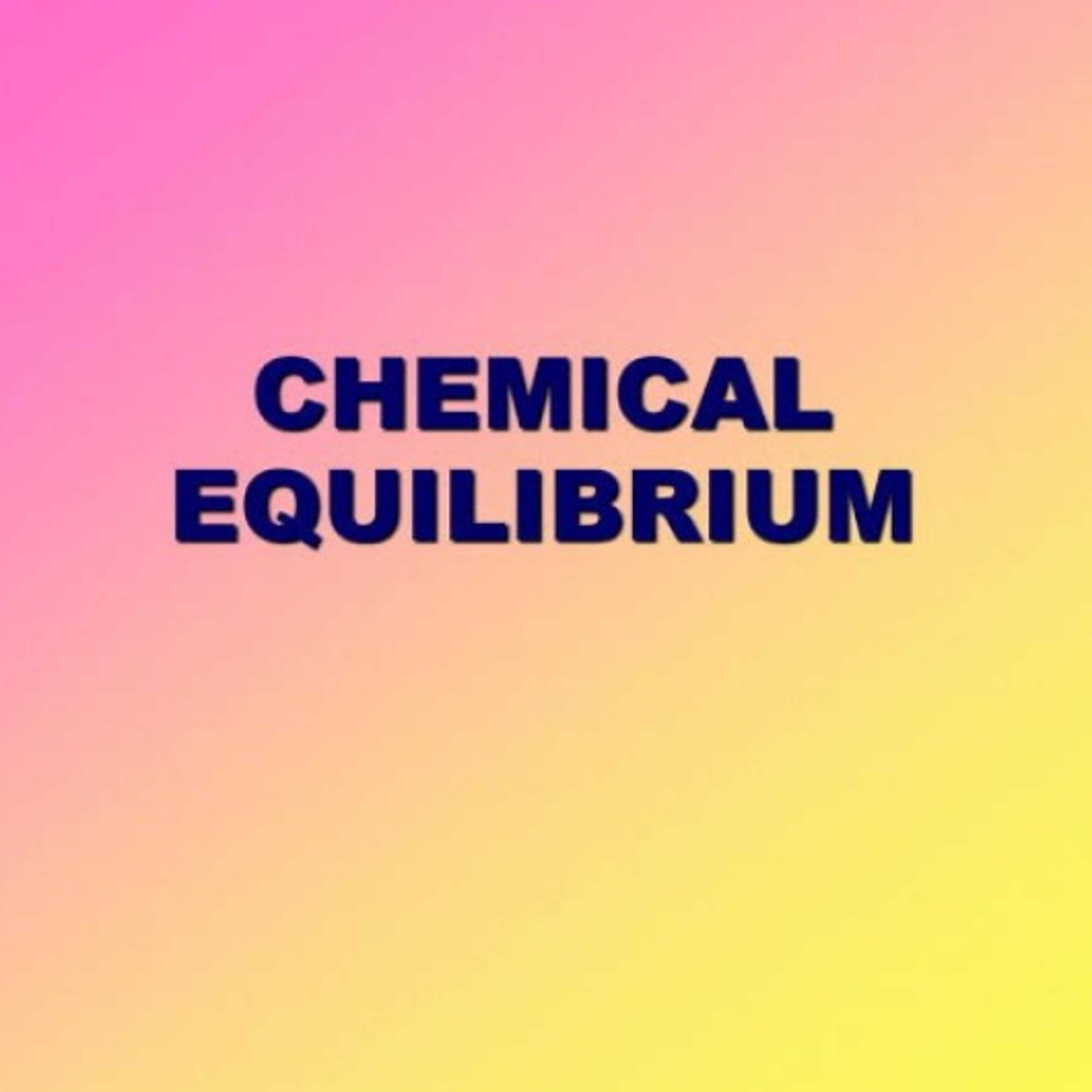 Chemical equilibrium