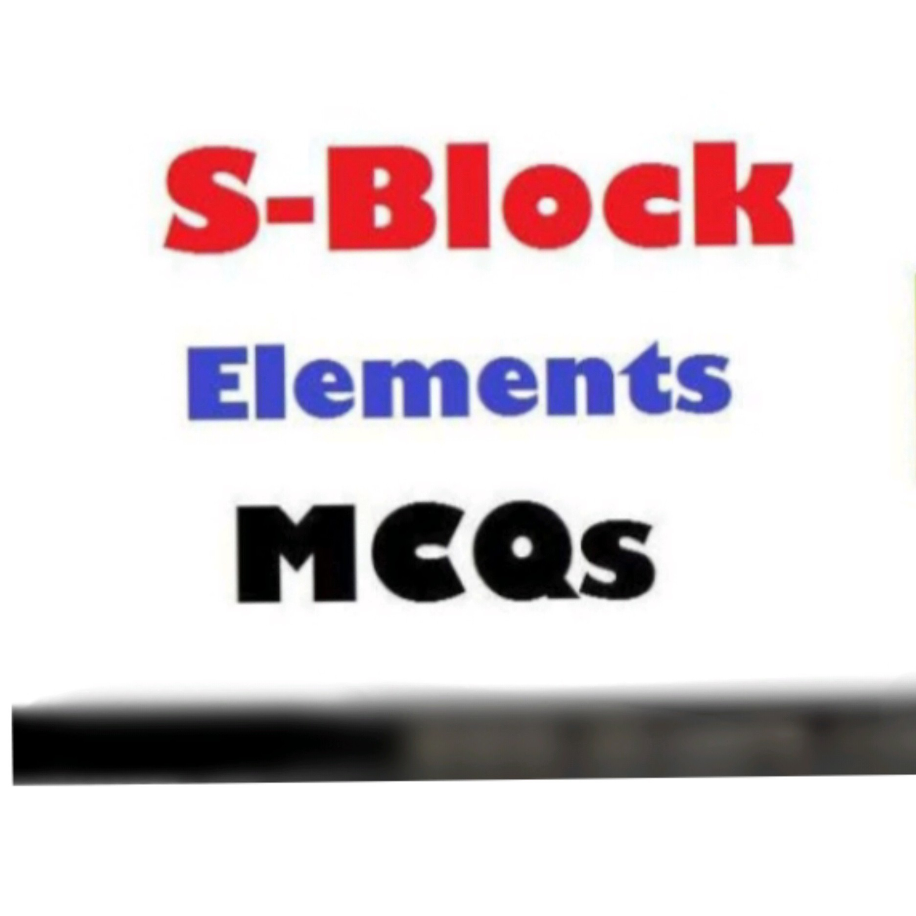 S - block Elements