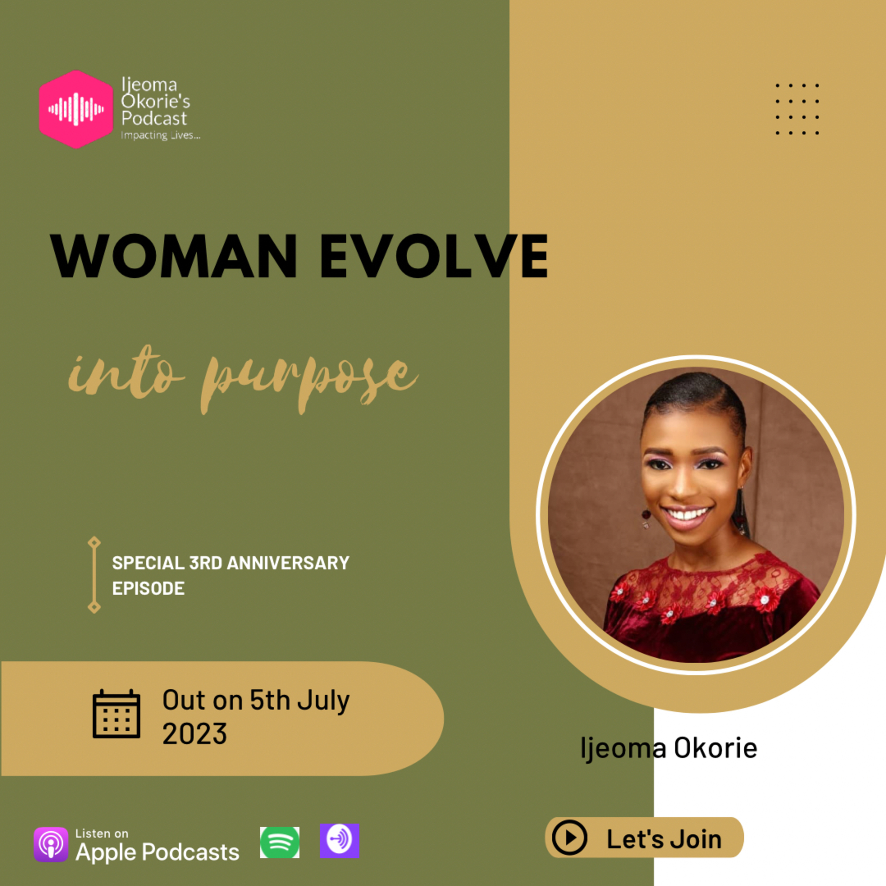 Woman evolve into purpose  episode artwork