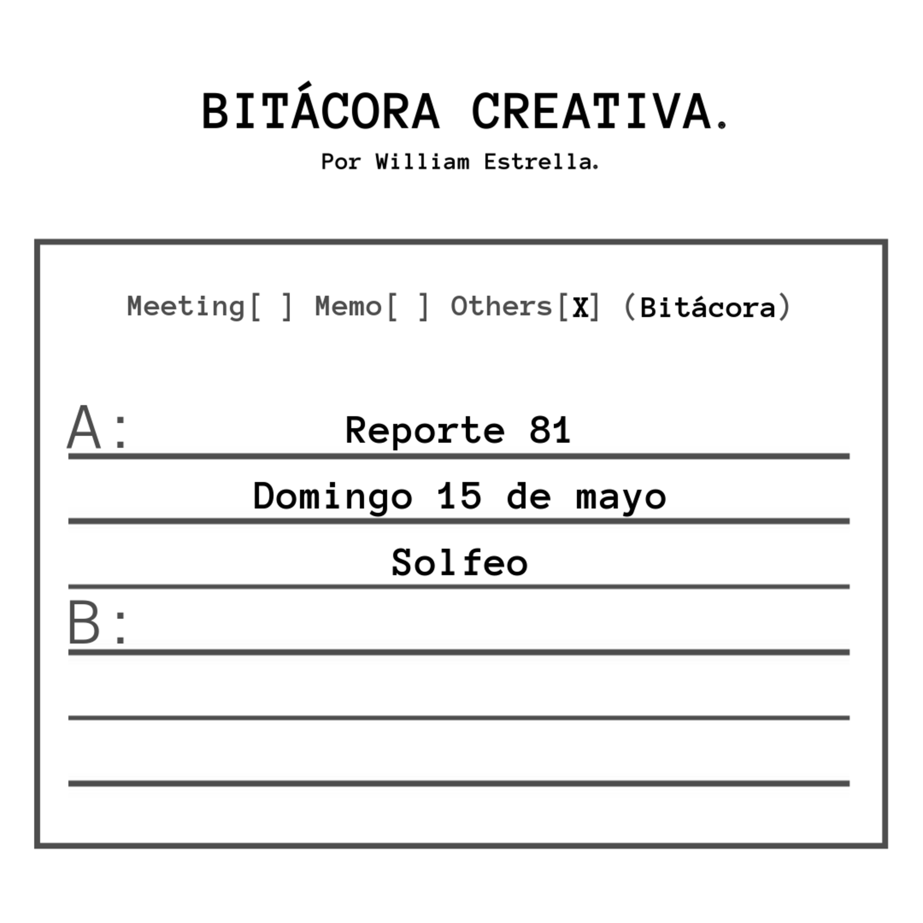 Reporte 81: "Solfeo"  episode artwork