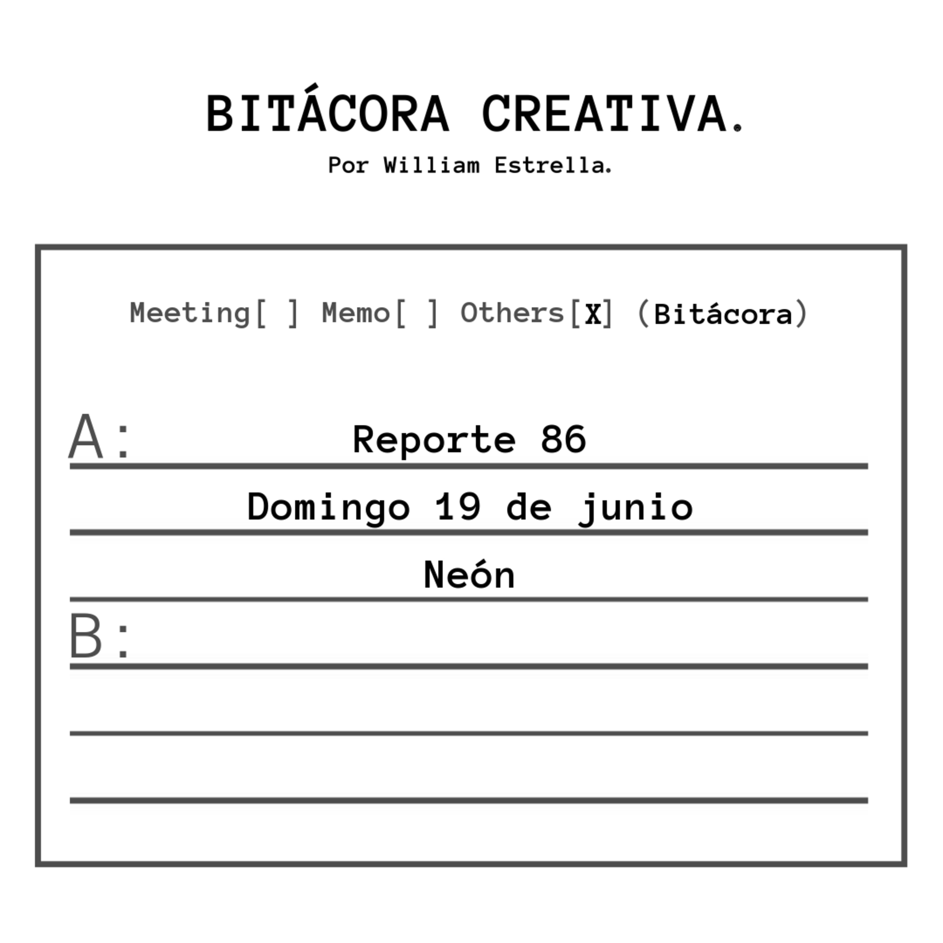 Reporte 86: "Neón" episode artwork