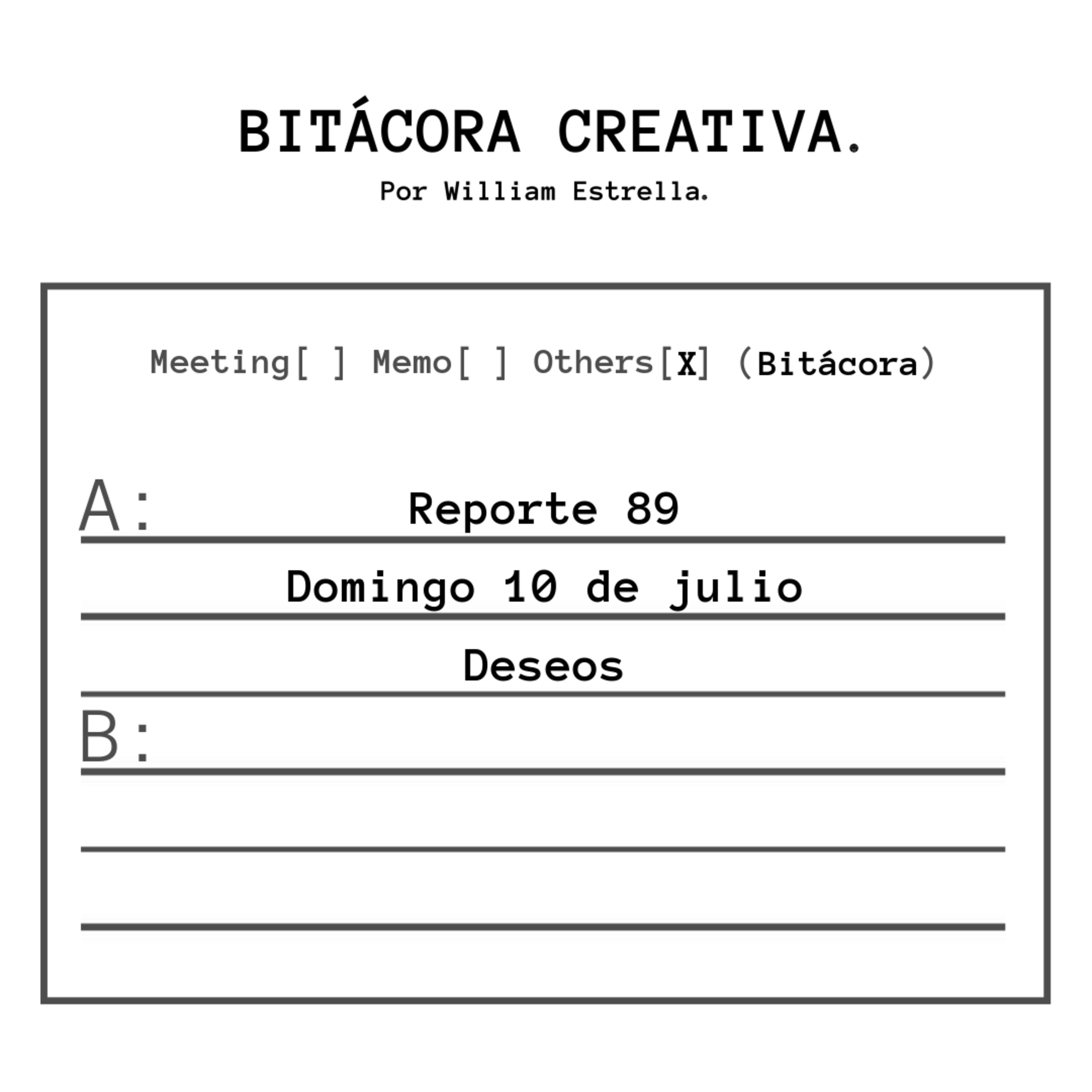 Reporte 89: "Deseos"  episode artwork