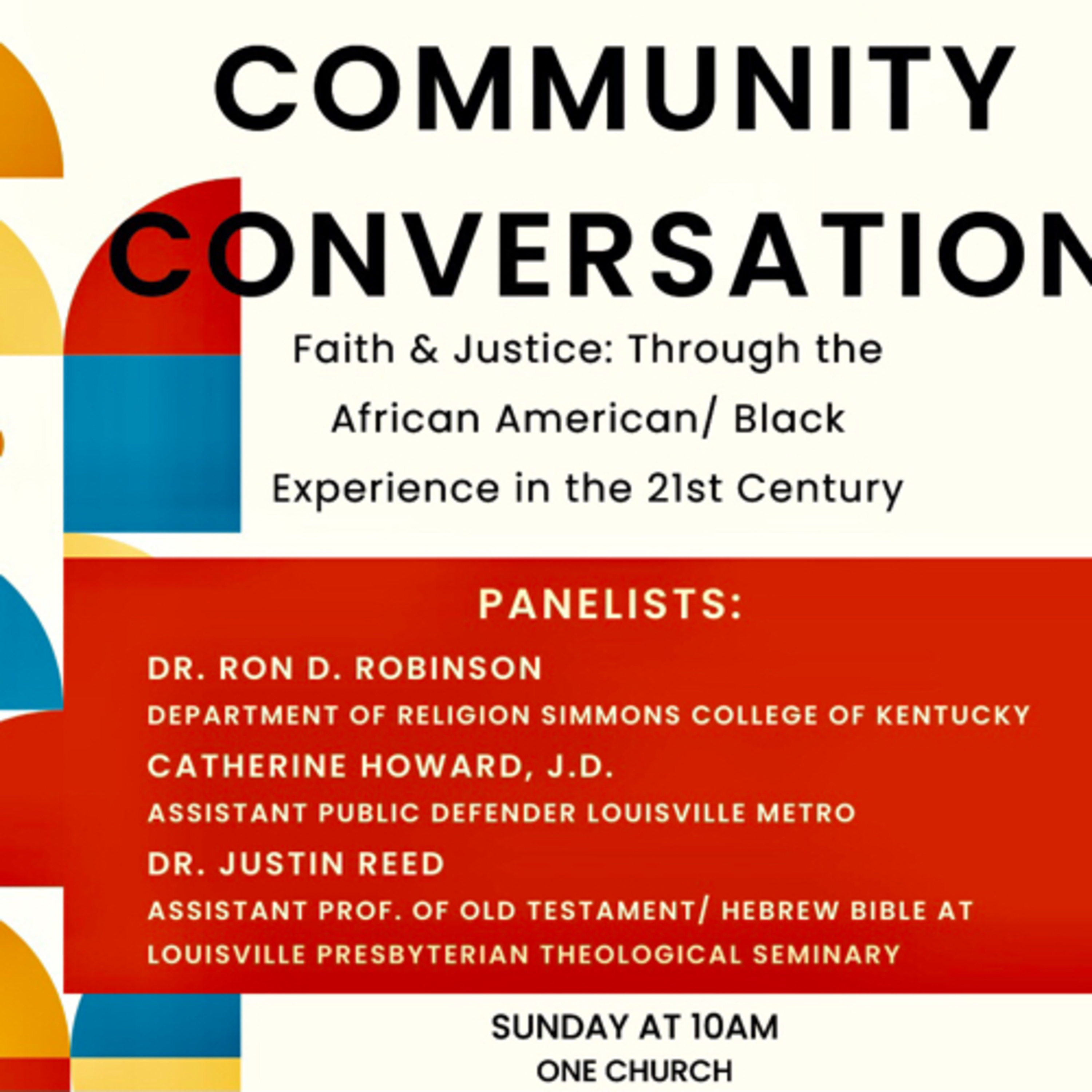 Community Conversation:::Faith & Justice Through the African American Experience episode artwork