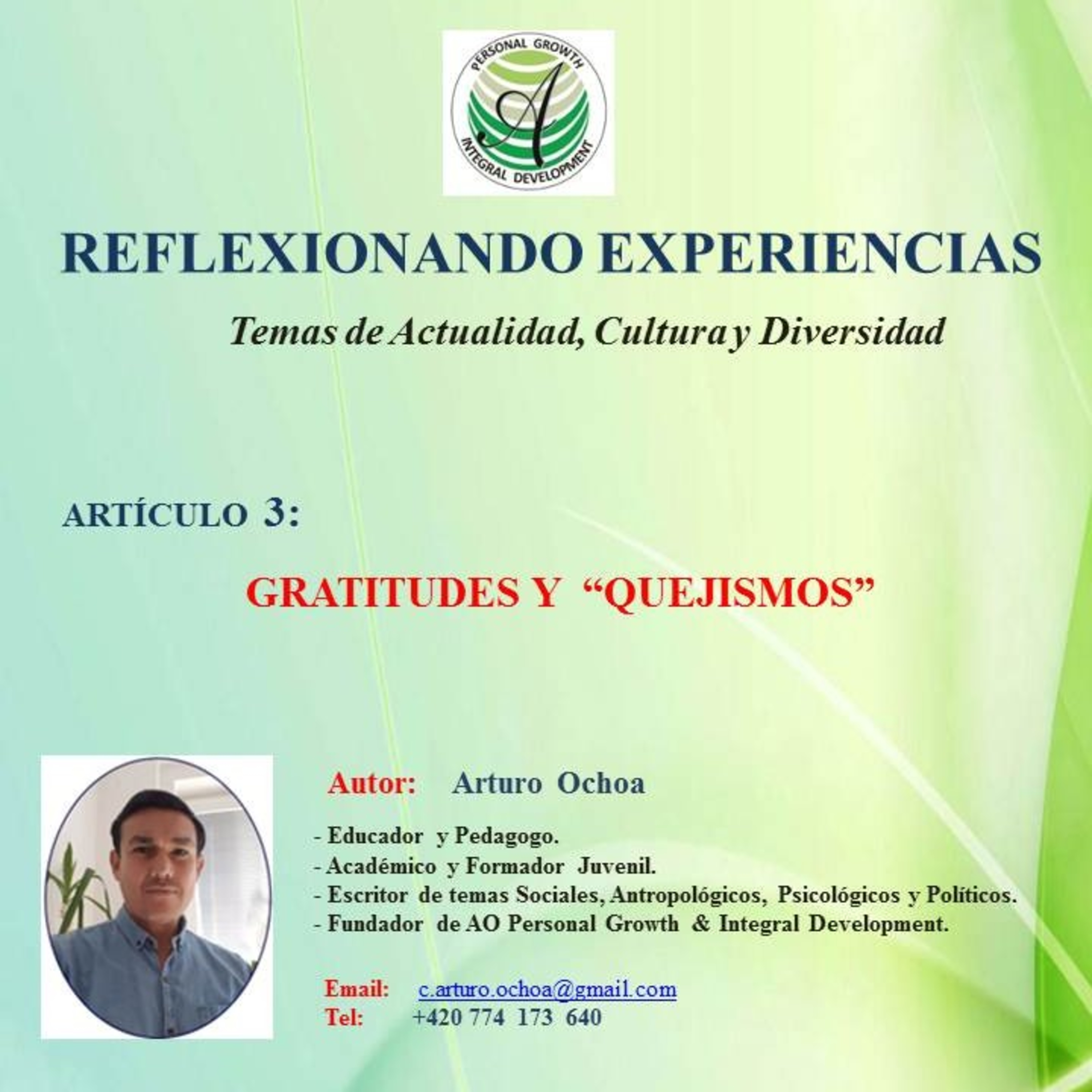 PRESENTACIÓN REFLEXIONANDO EXPERIENCIAS