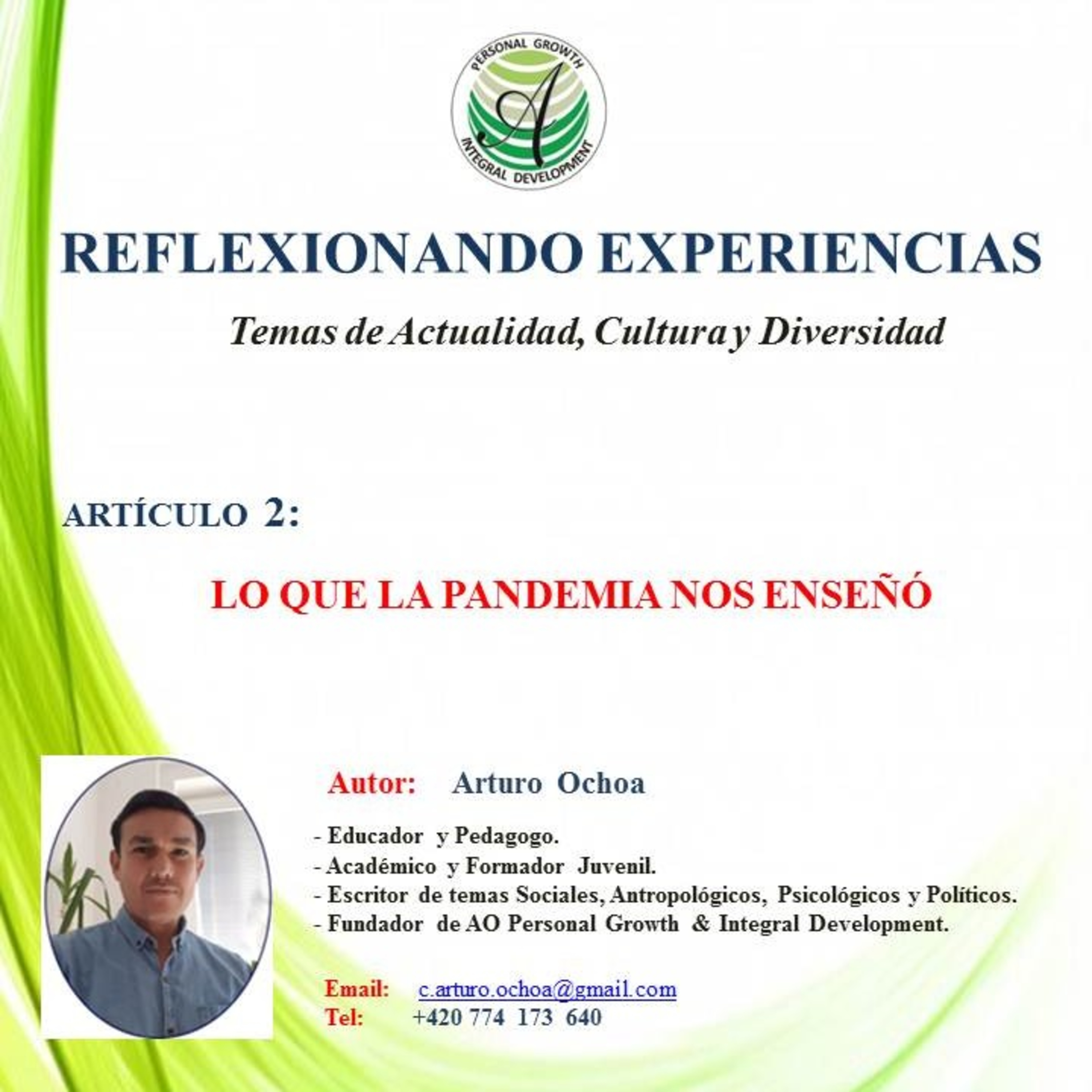 PRESENTACIÓN REFLEXIONANDO EXPERIENCIAS