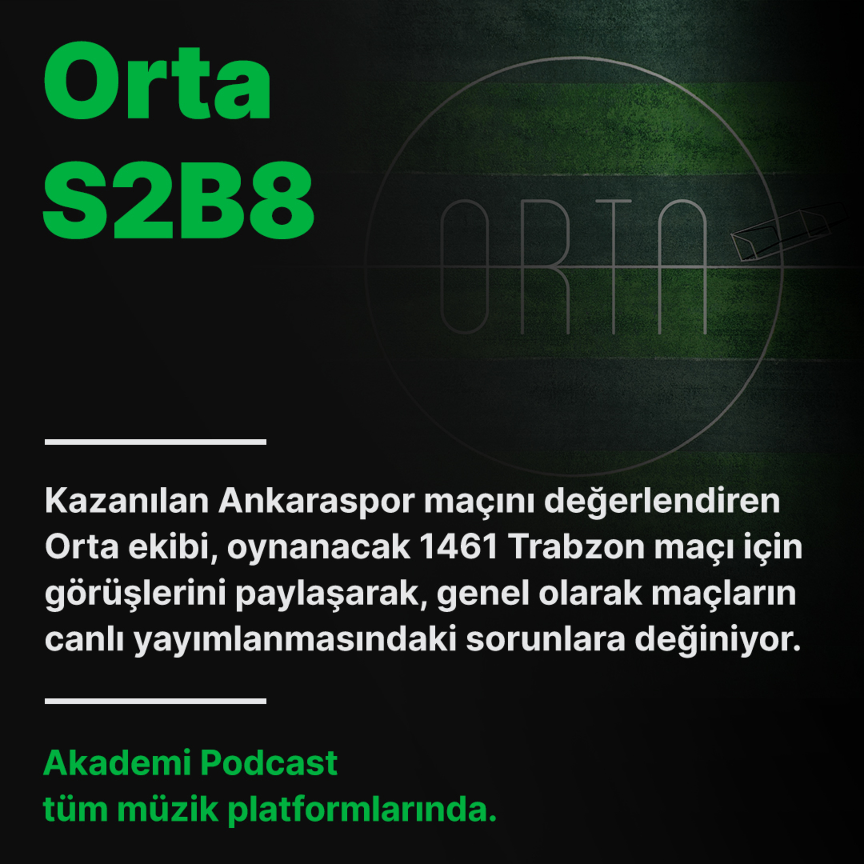 Orta S2B8 — Ankaraspor Galibiyeti, 1461 Trabzon Virajı ve Maçların Canlı Yayımlanma Sorunları