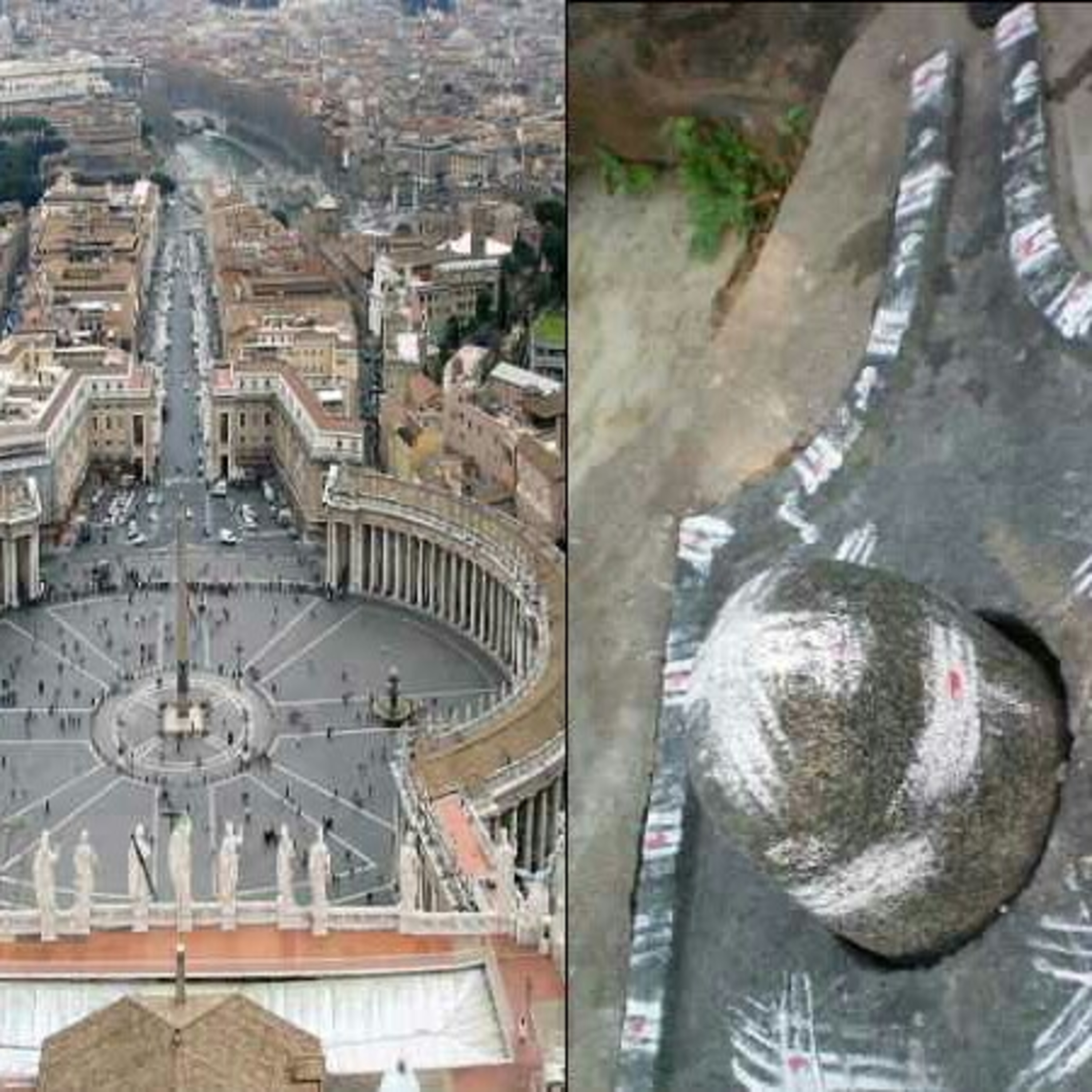 St.Peter's Square Vatican Aerial View Siva Linga Design