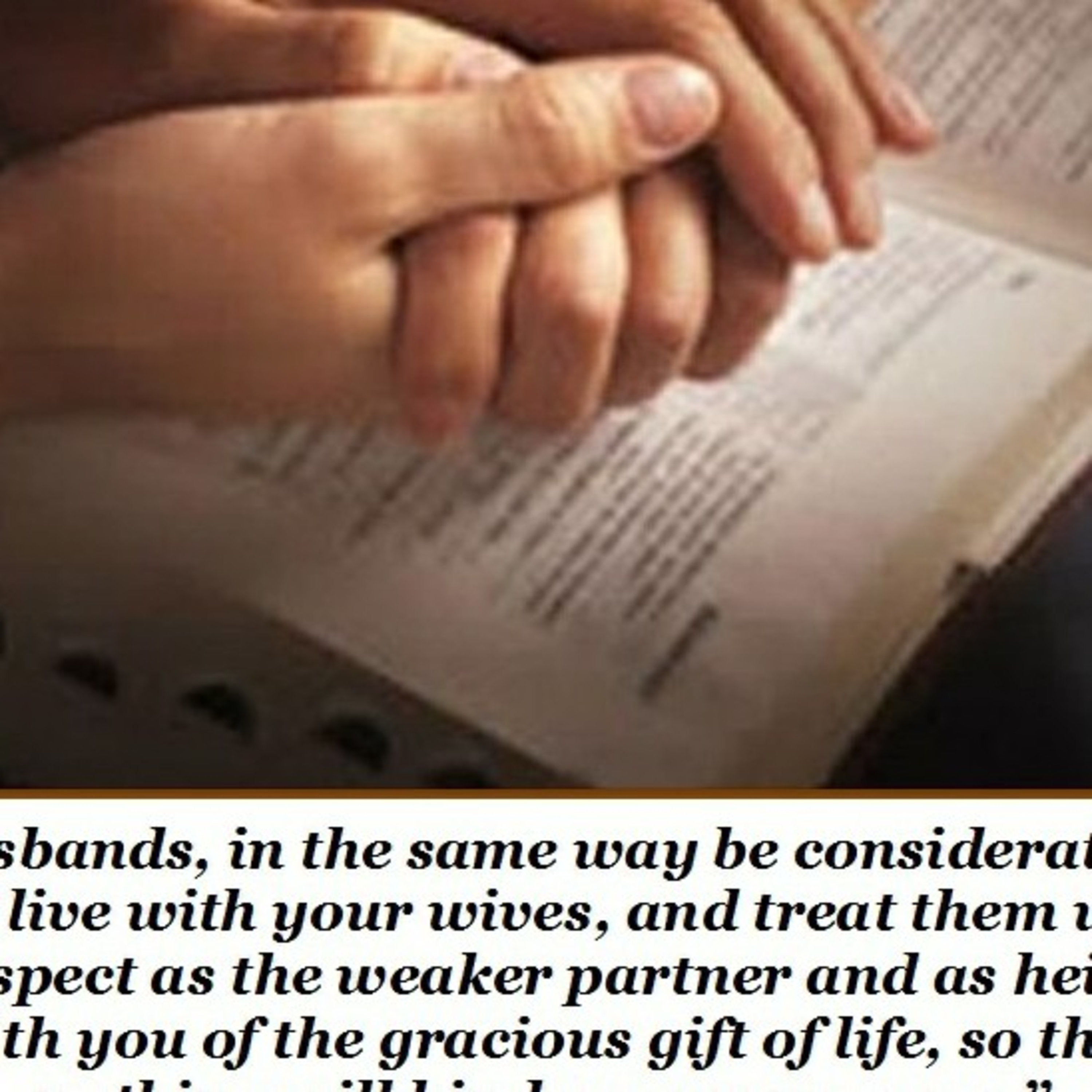 For Husband's; 1 Peter 3:7-8 Malayalam message