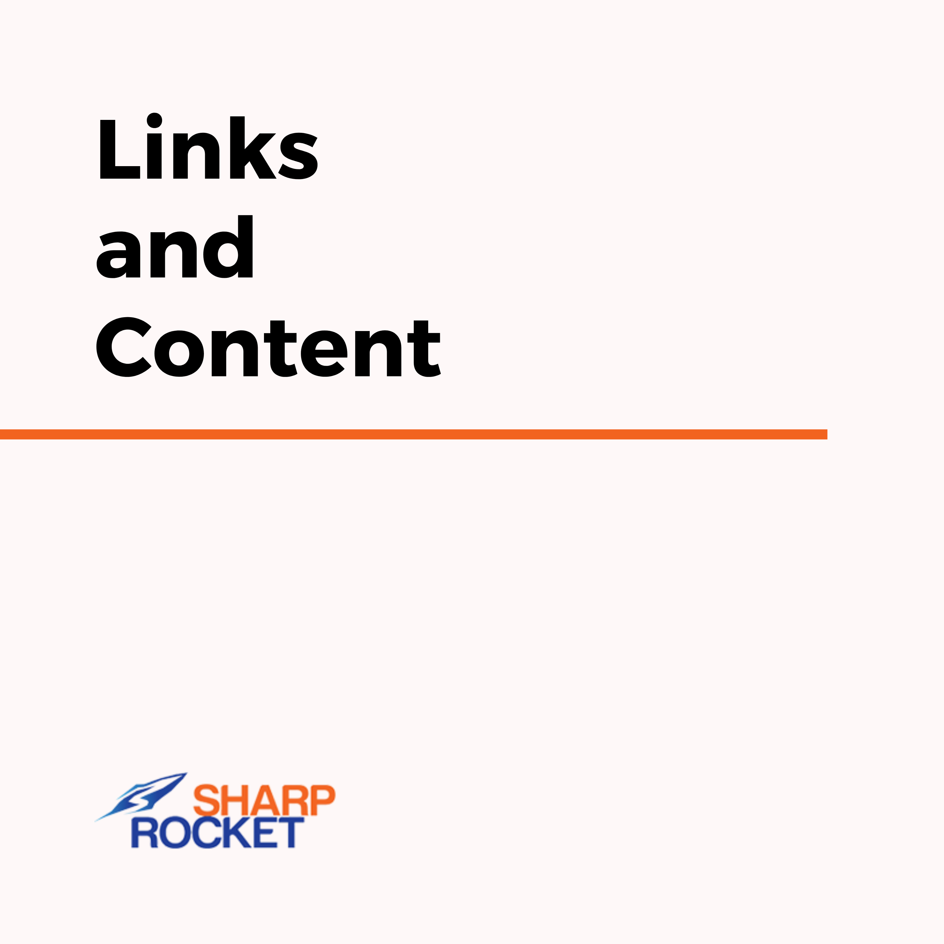 Links and Content: SharpRocket SEO Tips