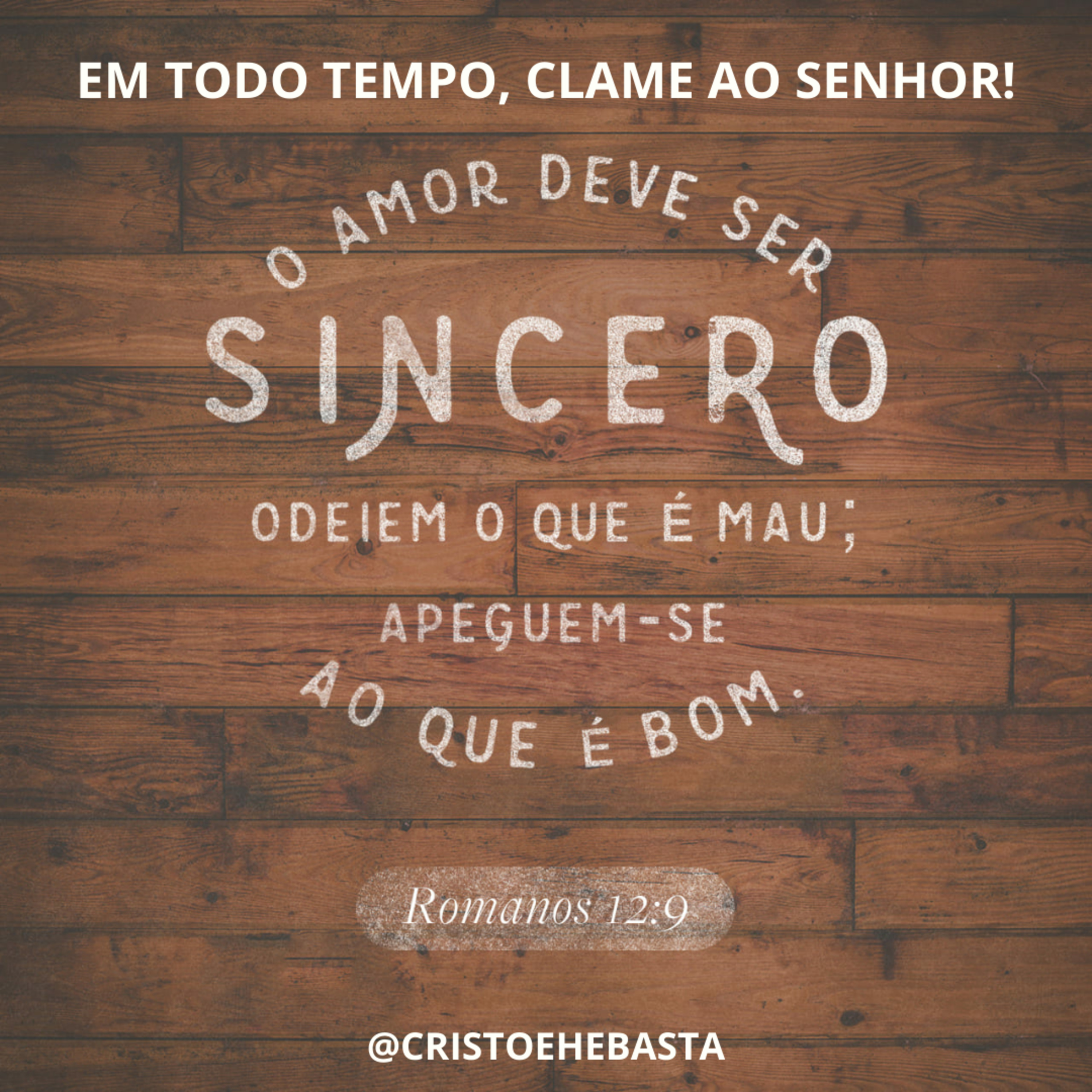 CRISTO É, E BASTA!
