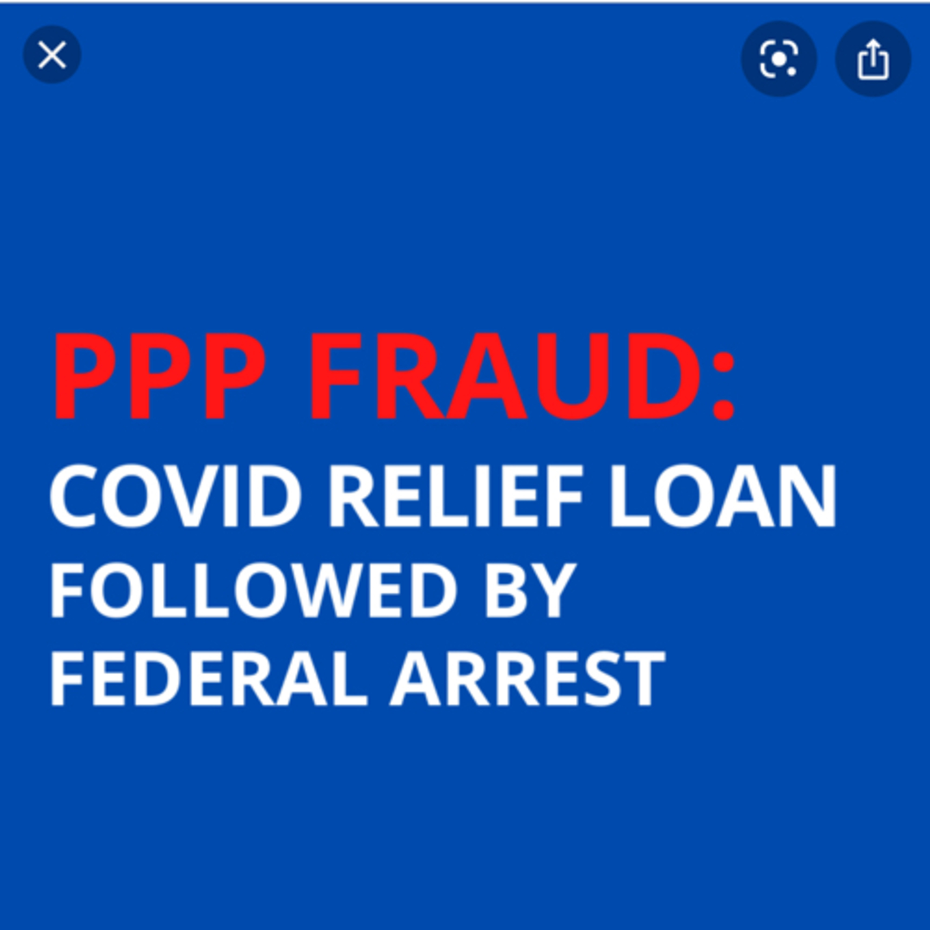 PPP loan fraud episode artwork