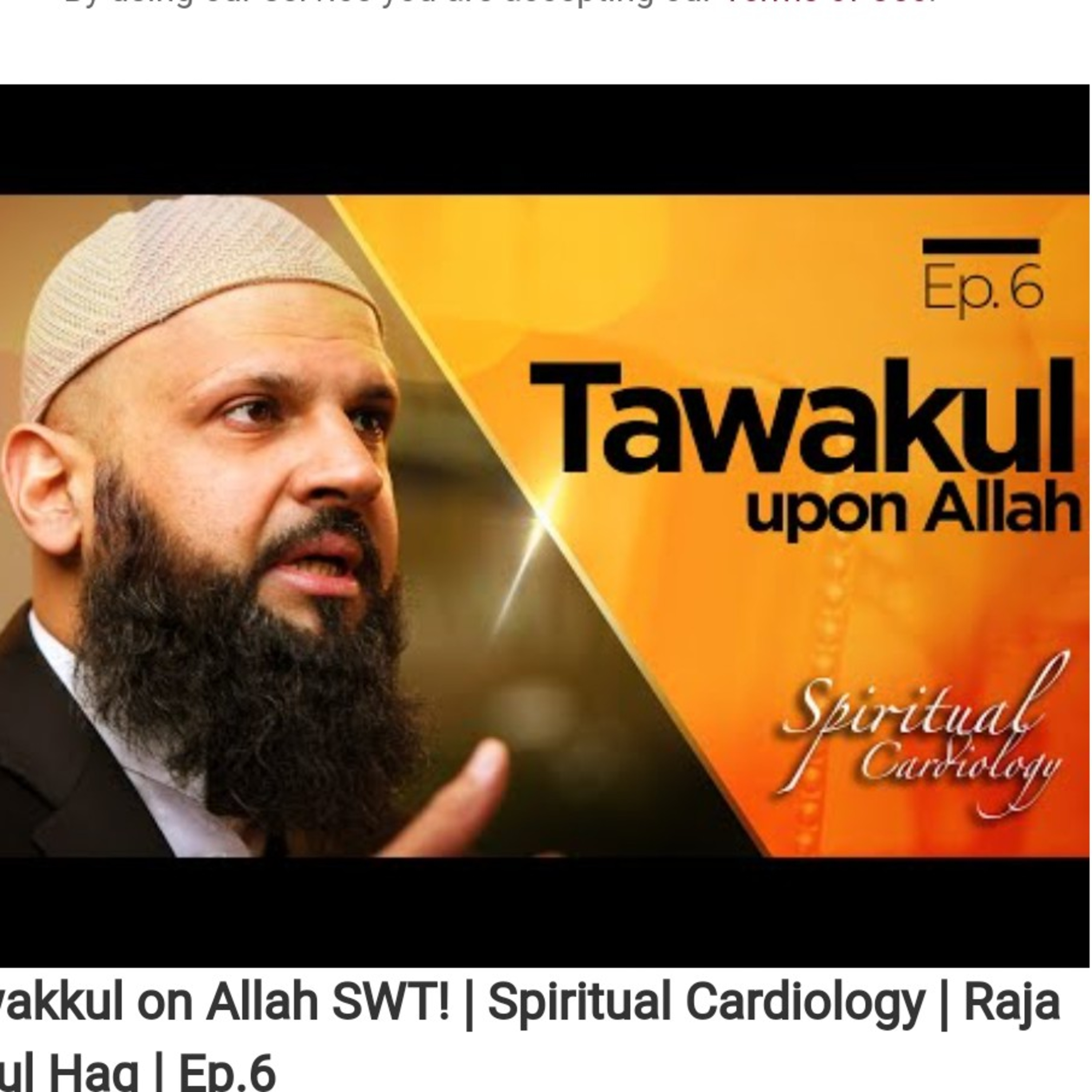 Tawakkul about Allah Spiritual Cardiology Raja Zia Ul Haq episode artwork
