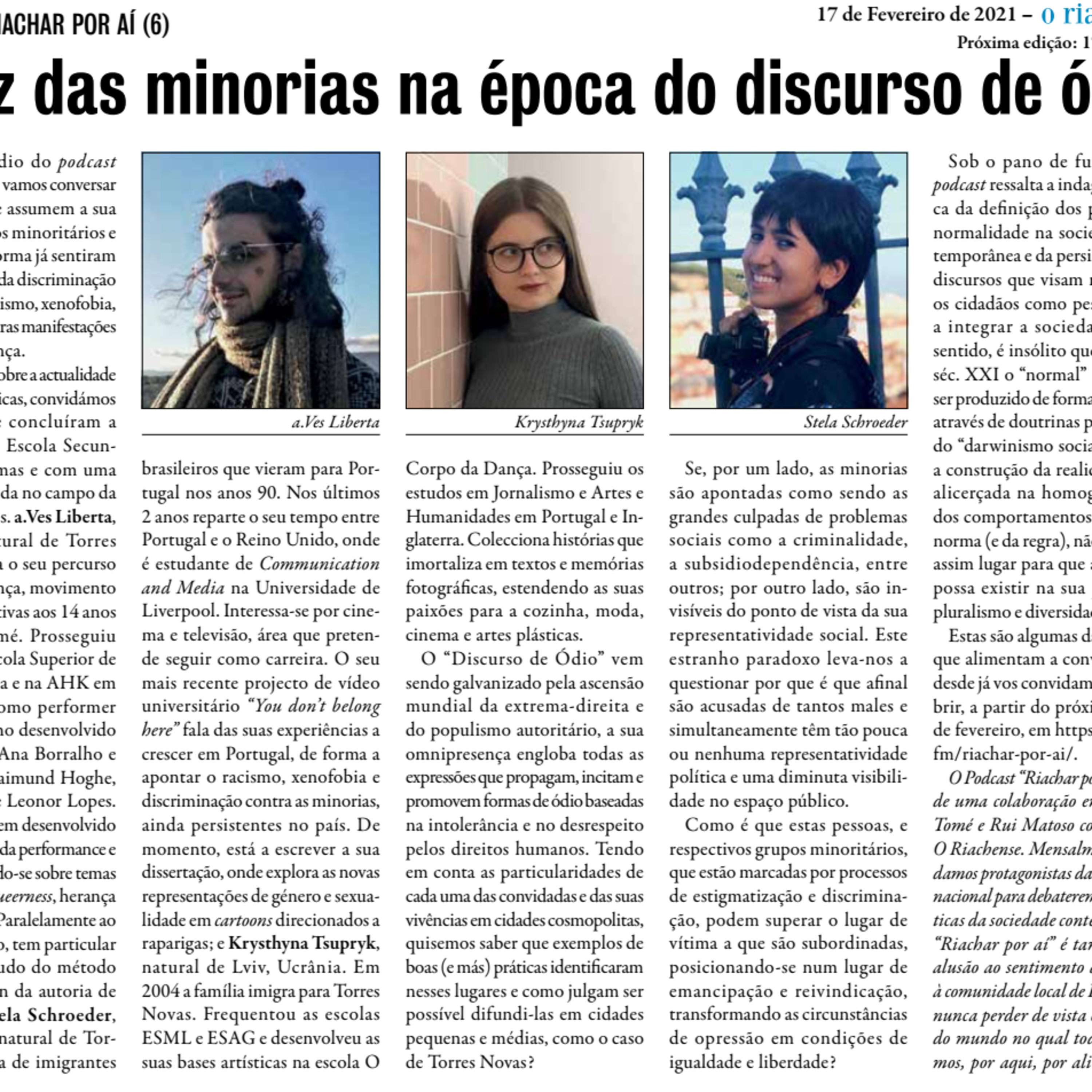 Riachar por aí