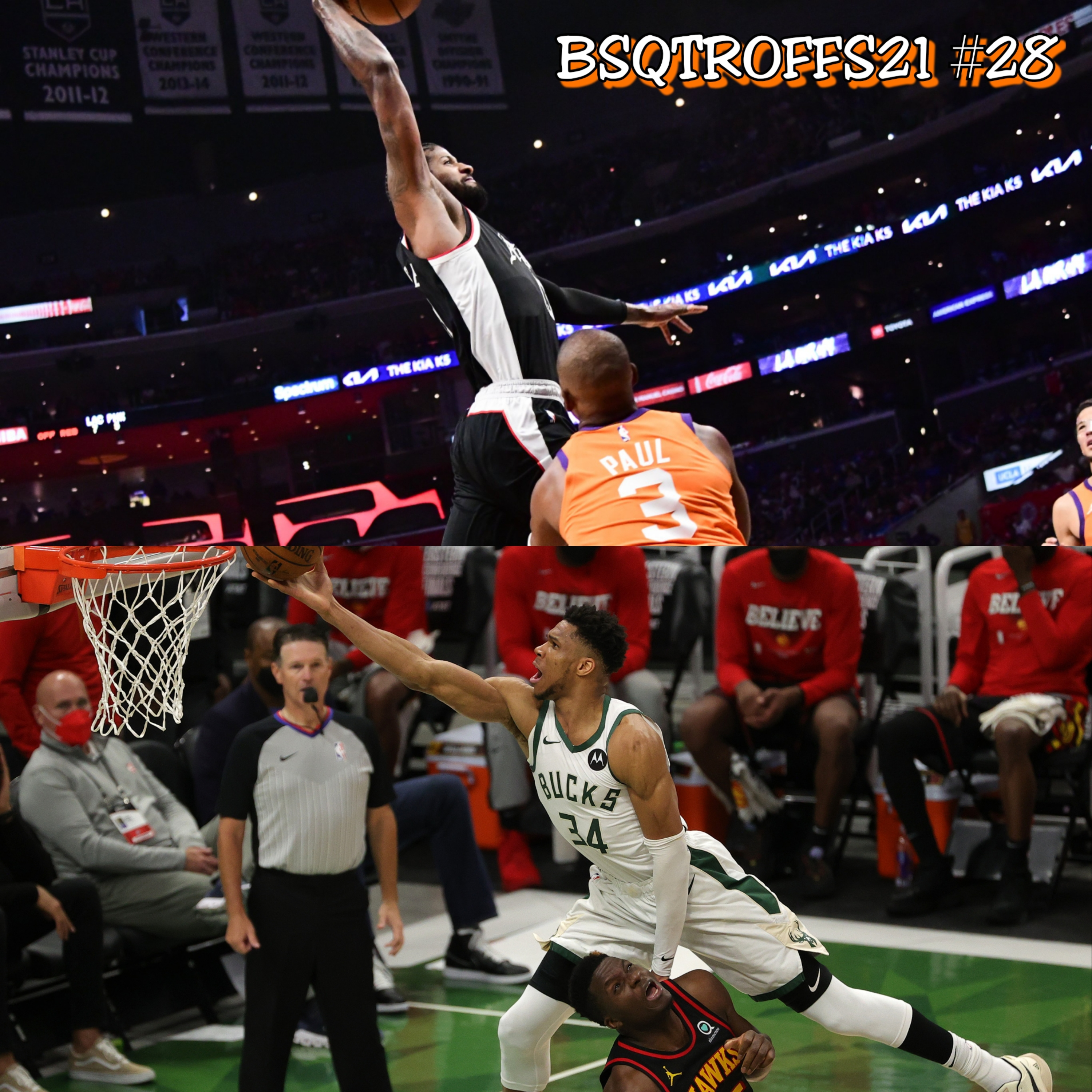 BSQTROFFS21 #28 - Clippers vence a 1ª no Oeste e Bucks passa por cima do Hawks episode artwork