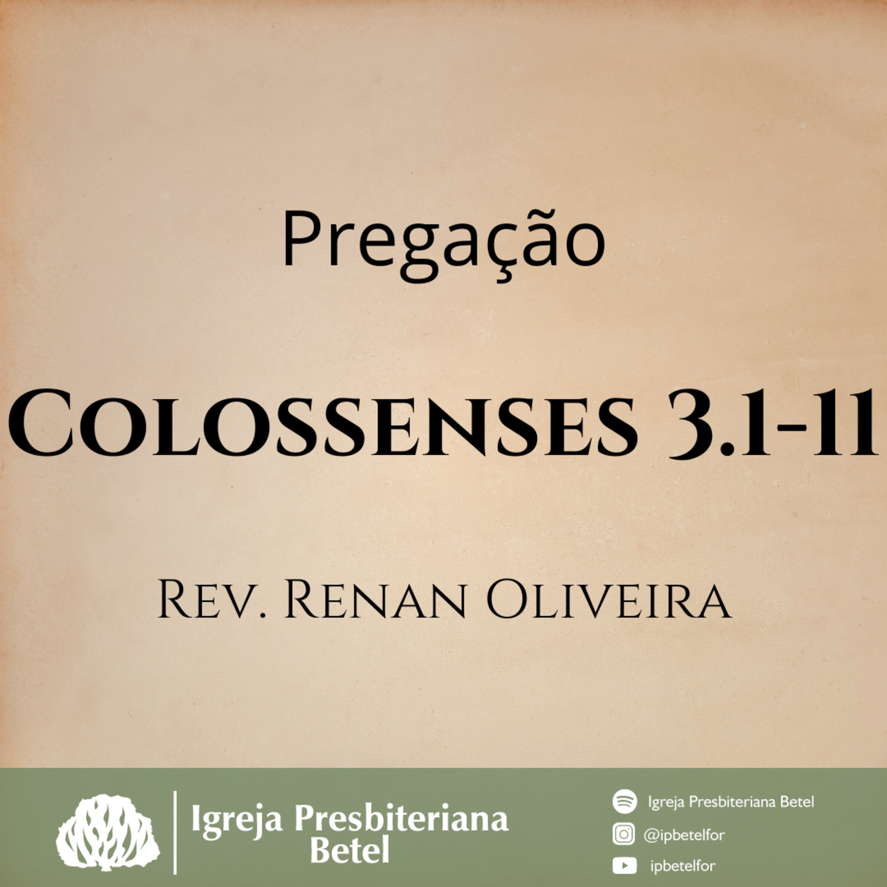 Pregação em Colossenses 3.1-11 | Rev. Aldenor Pacífico episode artwork