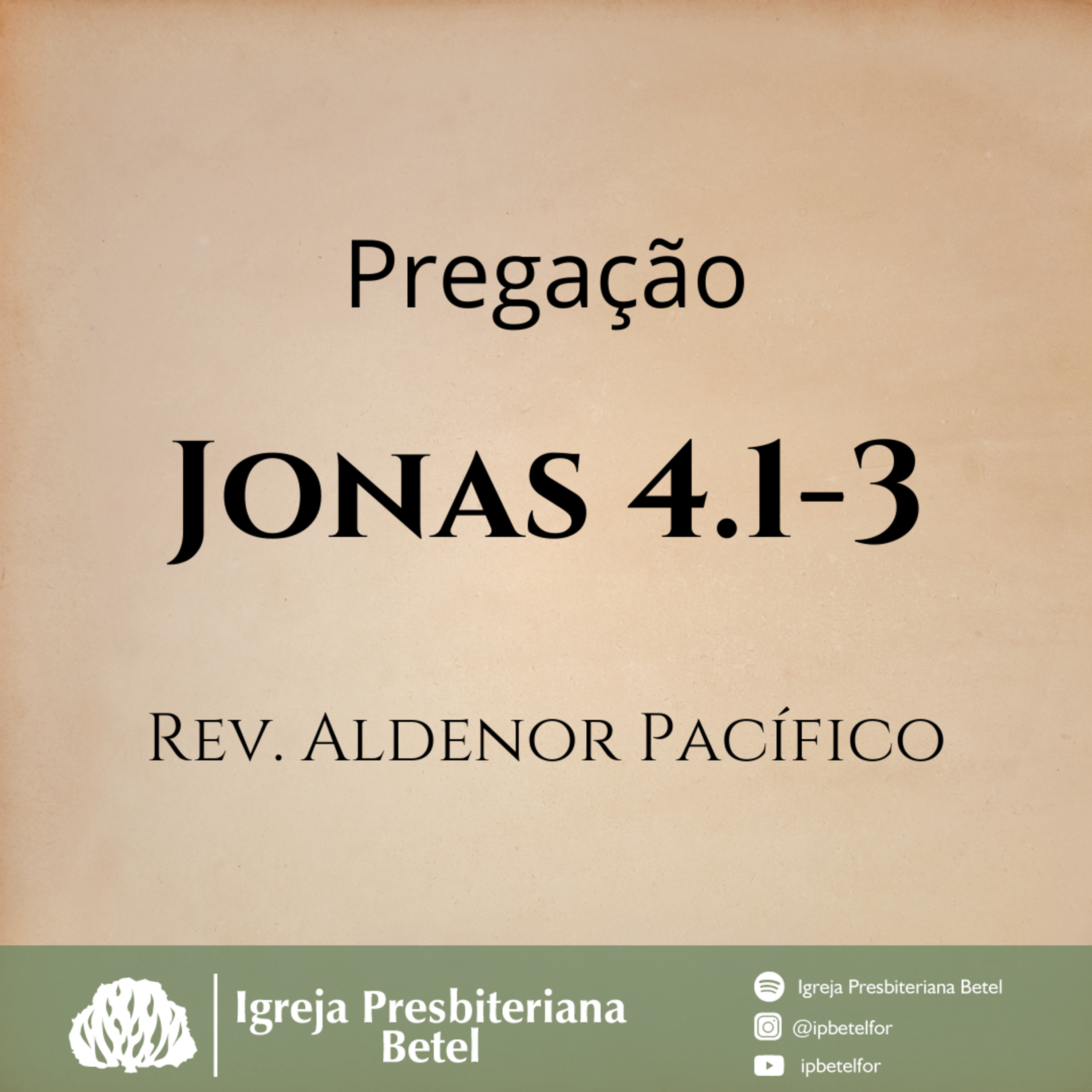 Pregação em Jonas 4.1-3 | Rev. Aldenor Pacífico episode artwork