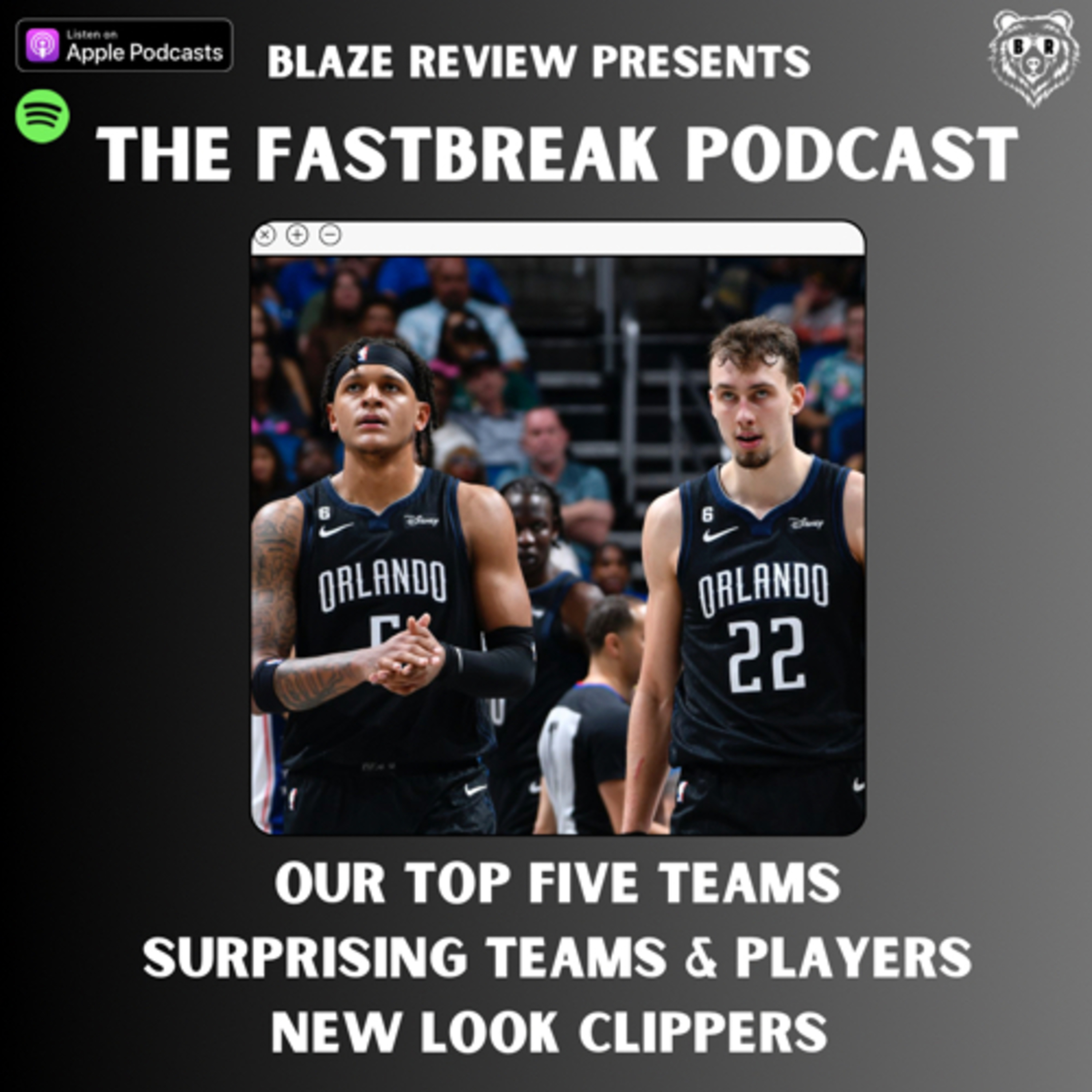 Fastbreak Podcast- Our top five teams, surprising teams & players, new look Clippers episode artwork