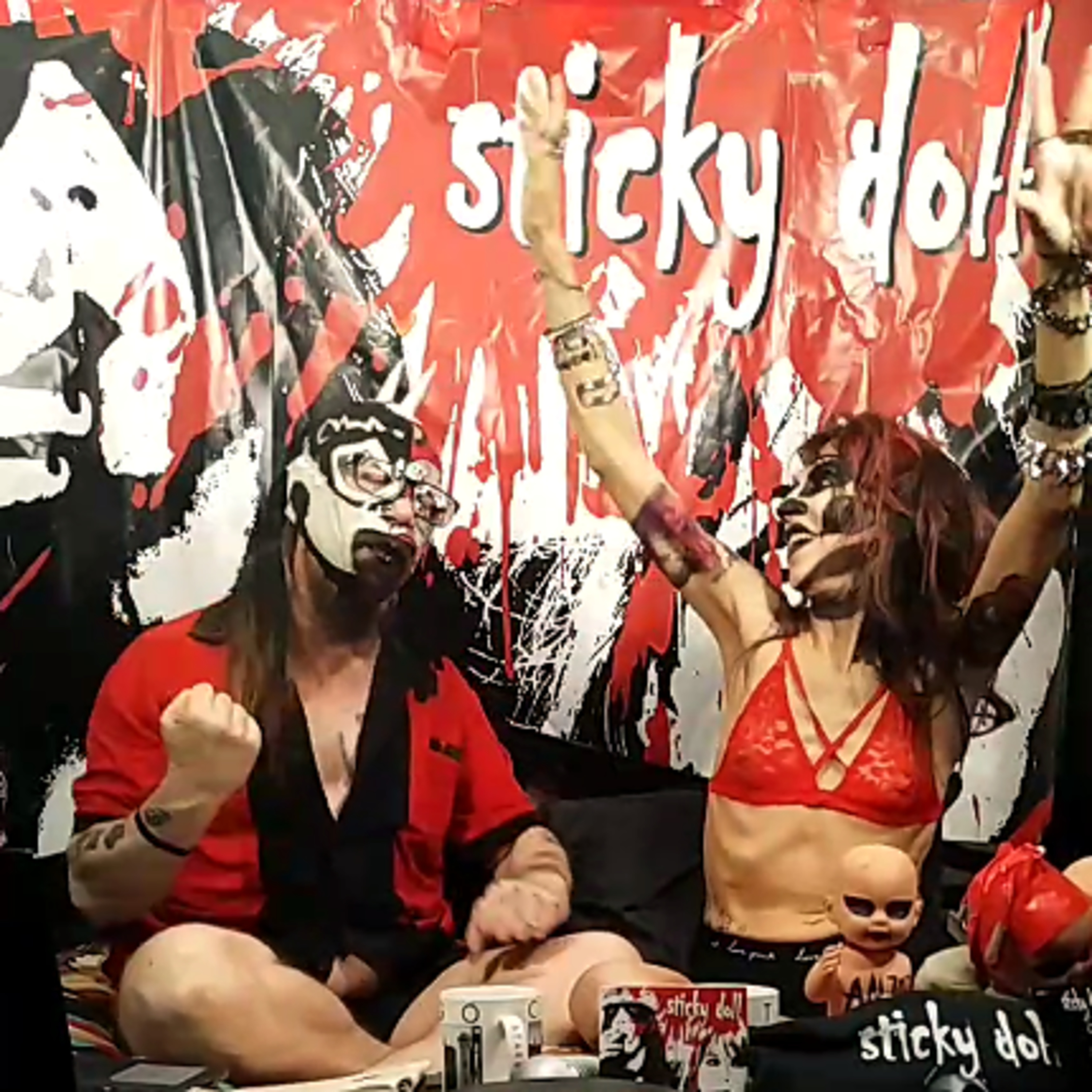 In Bed w/ STICKY DOLL