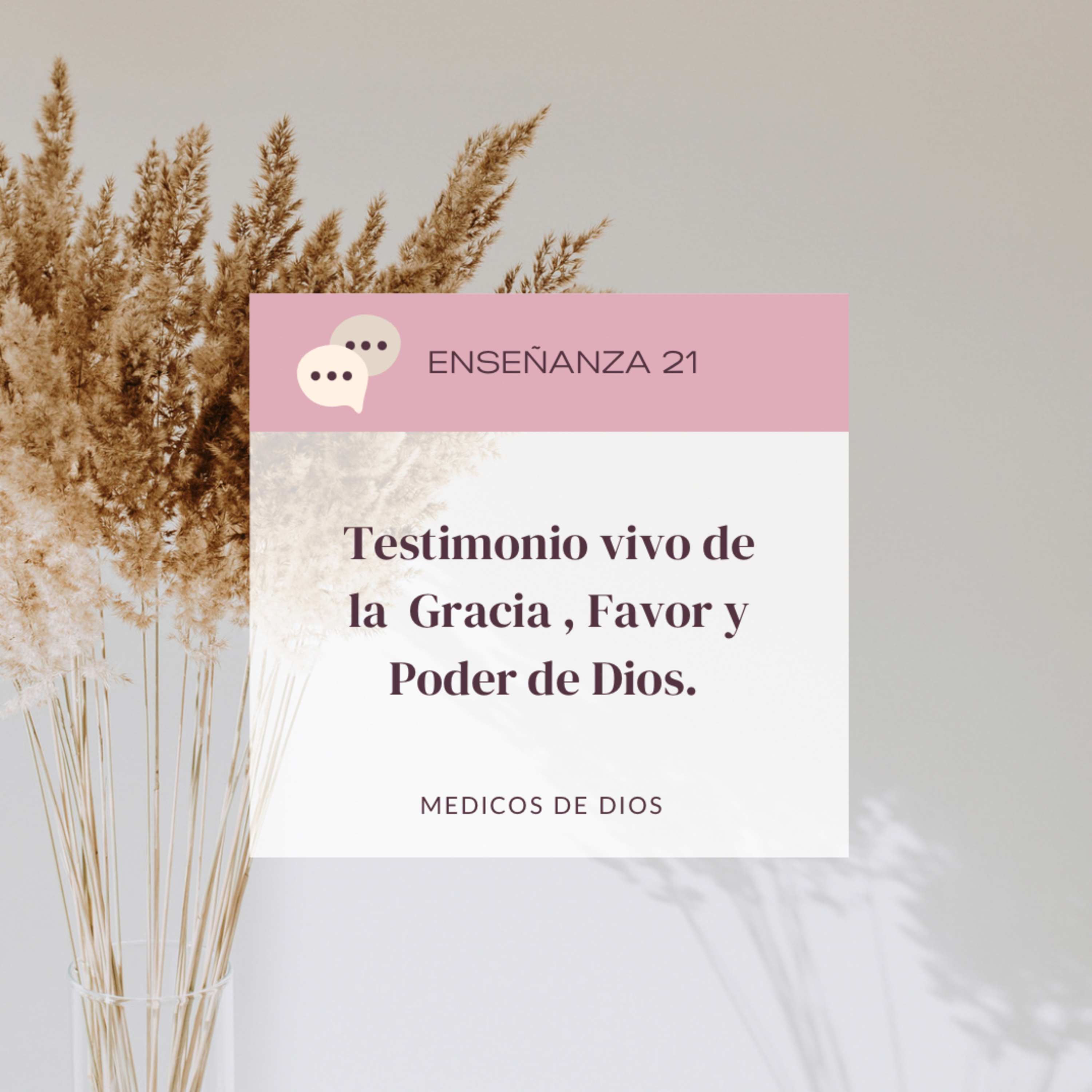 Enseñanza 21. Testimonio vivo de la Gracia , favor y poder de Dios. episode artwork