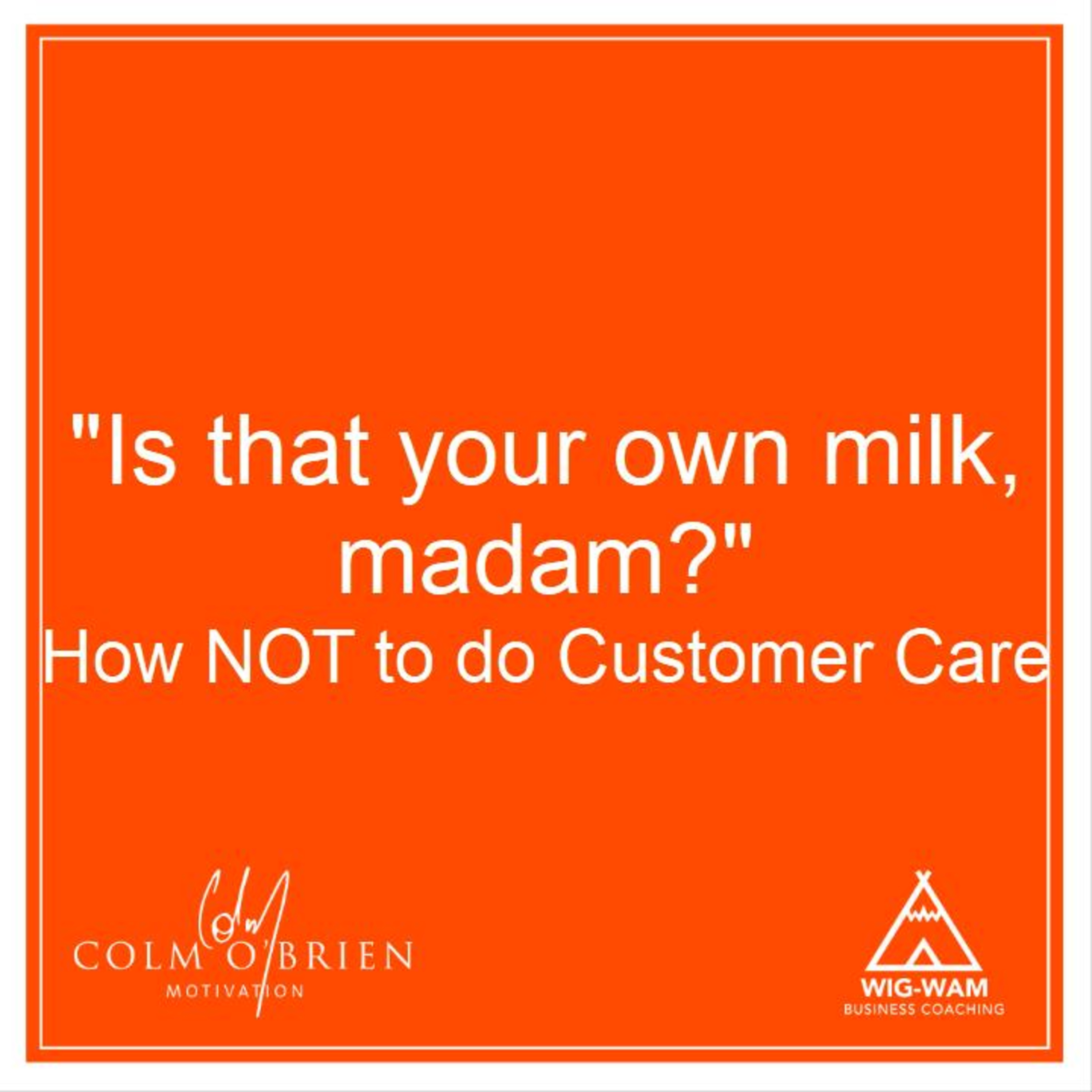 Is That Your Own Milk, Madam?" How NOT To Do Customer Care. Then... How To Knock It Out Of The Park! episode artwork