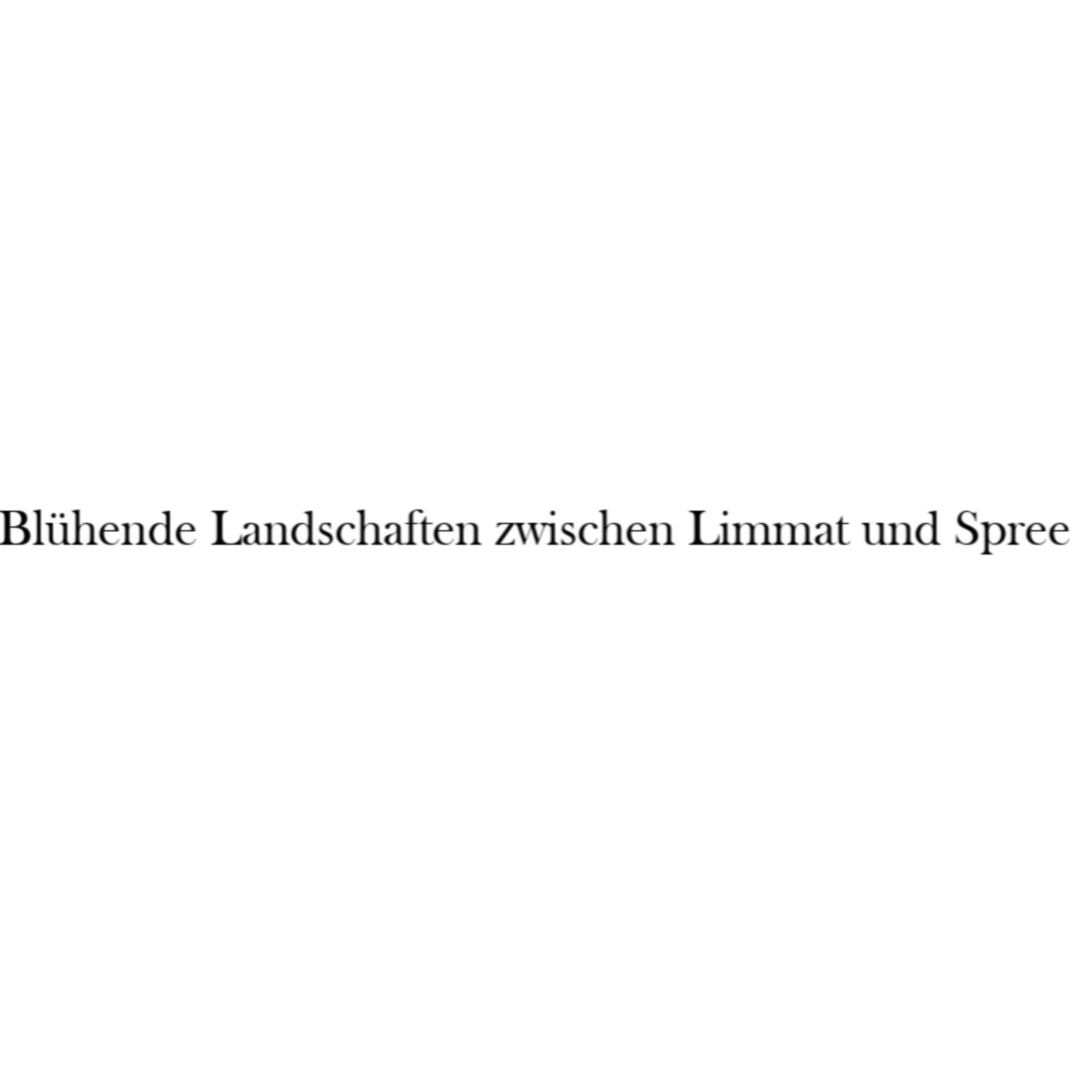 Blühende Landschaften zwischen Limmat und Spree