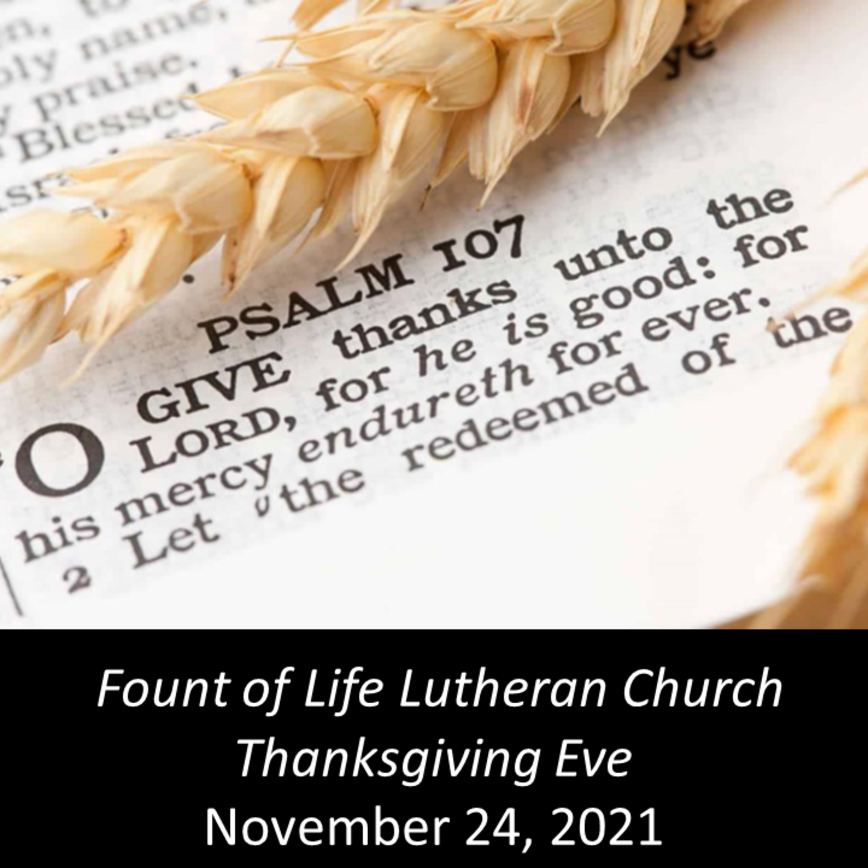 Fount of Life Thanksgiving Eve Service, November 24th, 2021 episode artwork