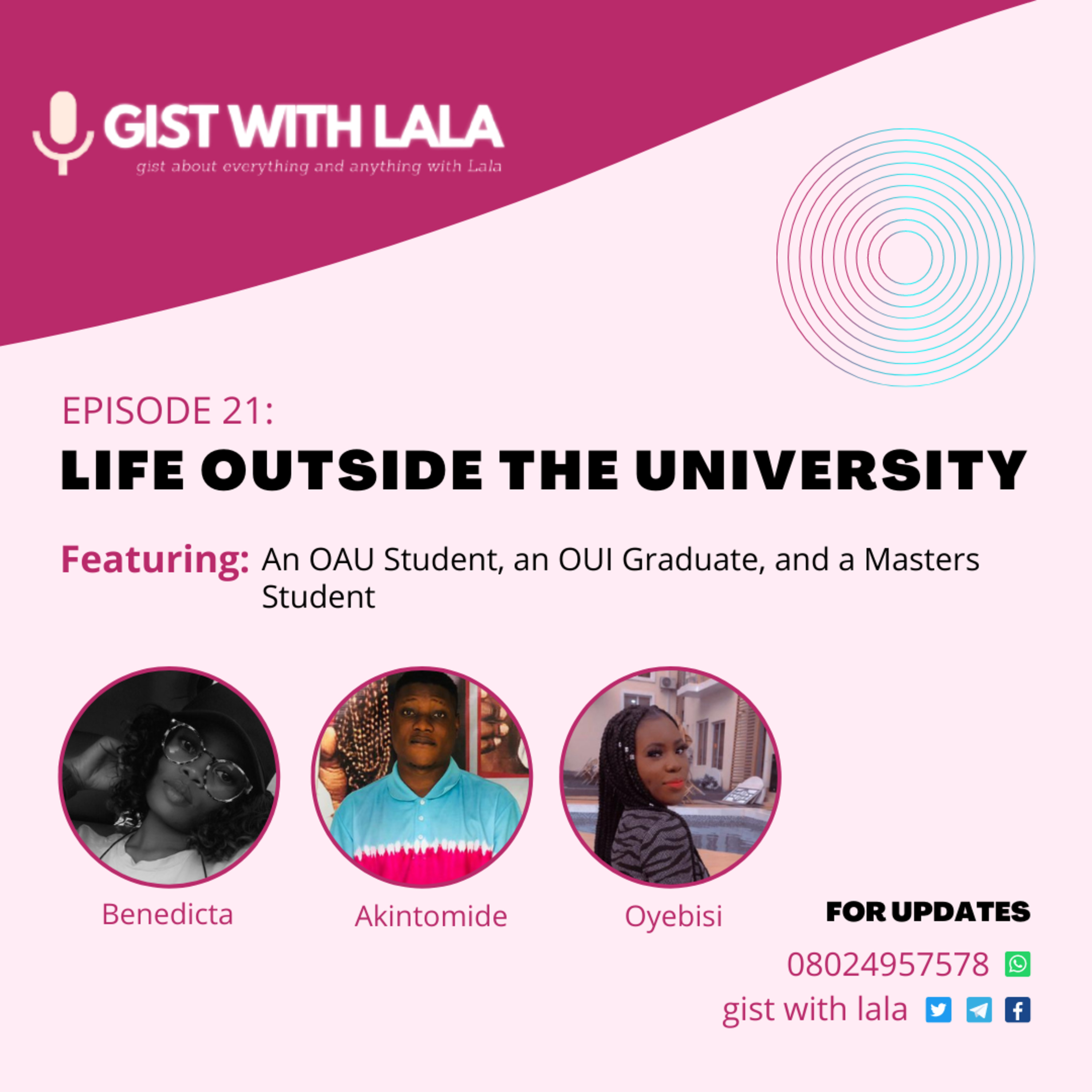 LIFE OUTSIDE THE UNIVERSITY