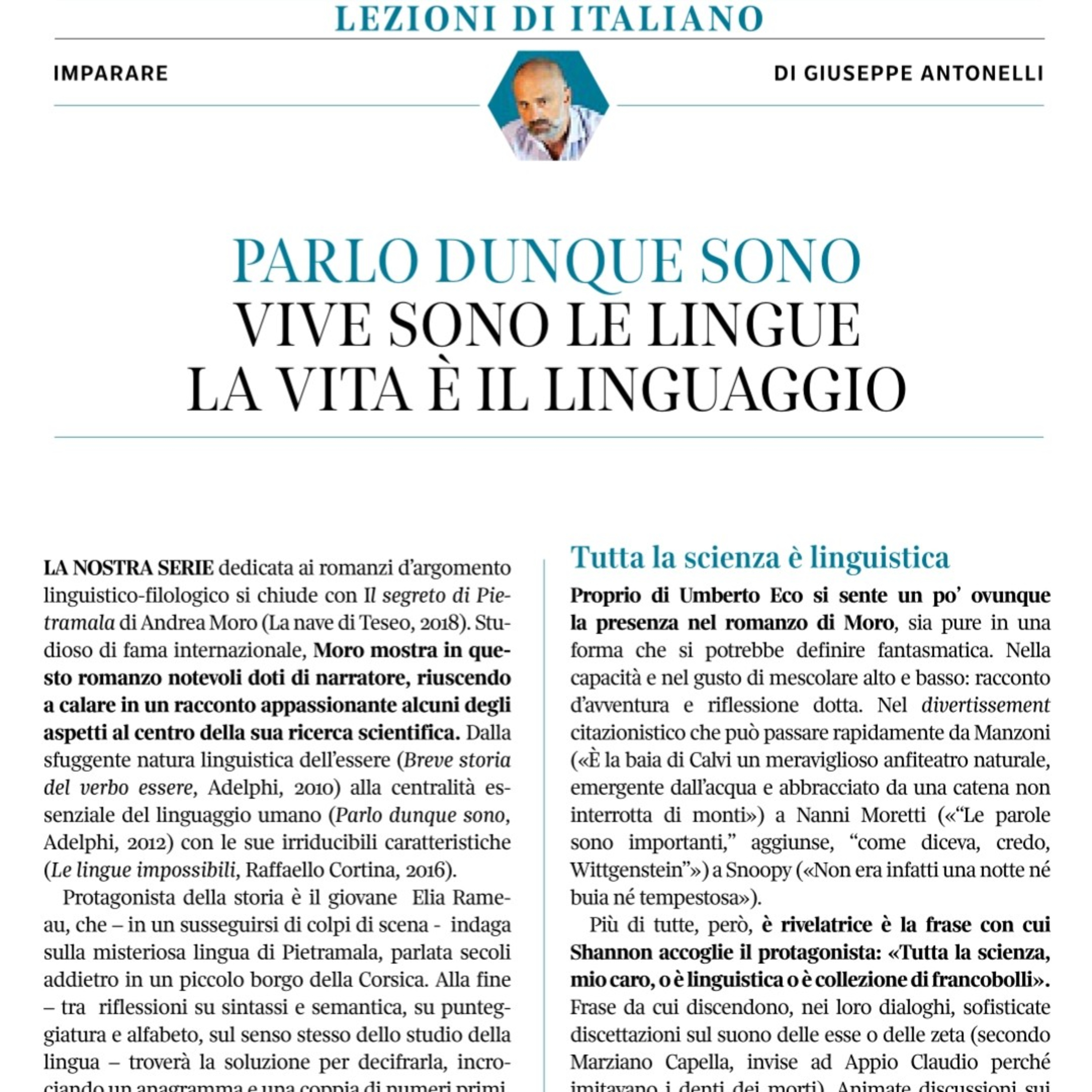 Lezioni di italiano: Parlo dunque sono, Giuseppe Antonelli  episode artwork