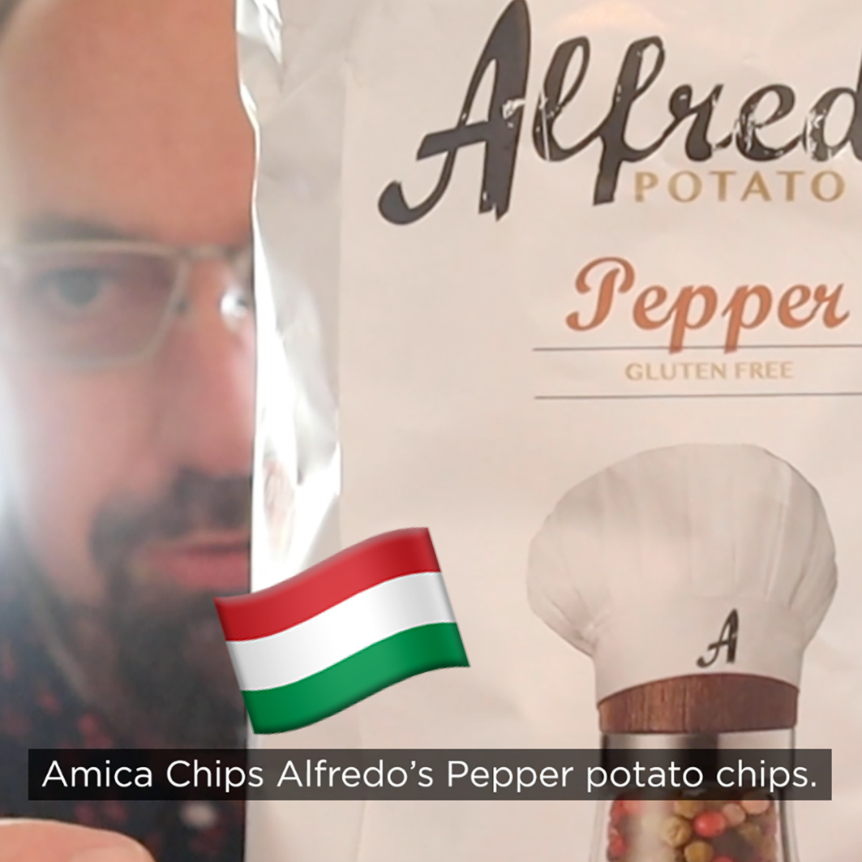 🇮🇹 Amica Chips Alfredo’s pepper potato chips on In The Chips With Barry episode artwork