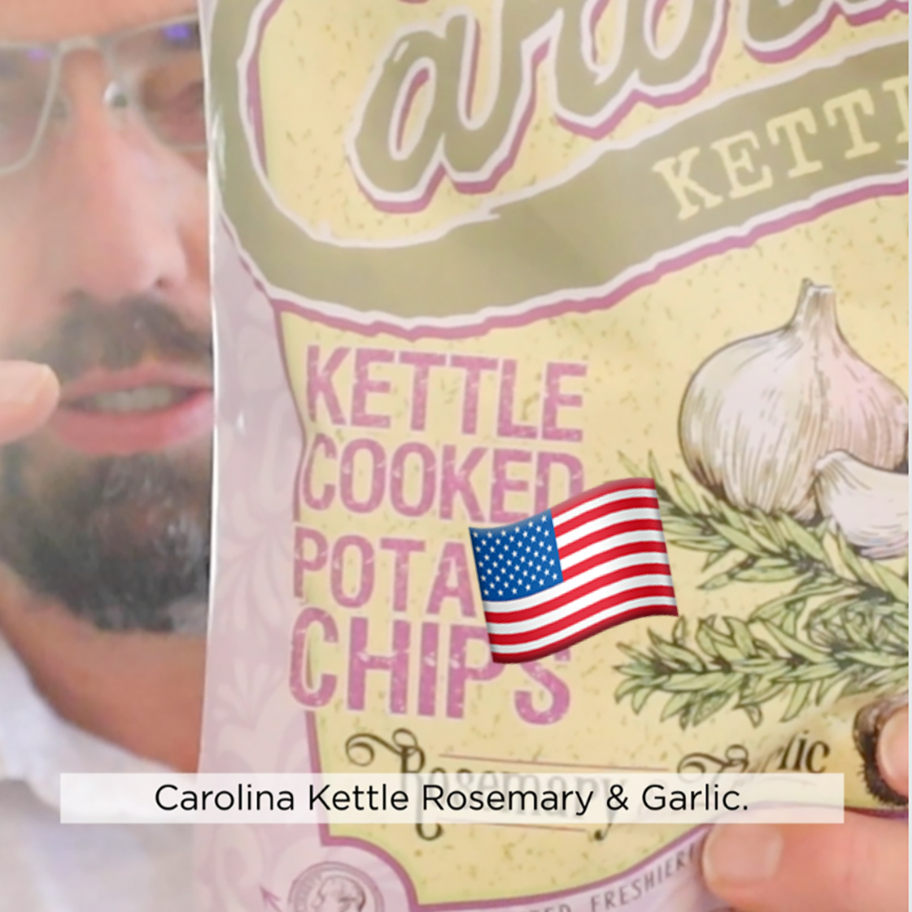 🇺🇸 Carolina Kettle Rosemary & Garlic potato chips on In The Chips With Barry episode artwork
