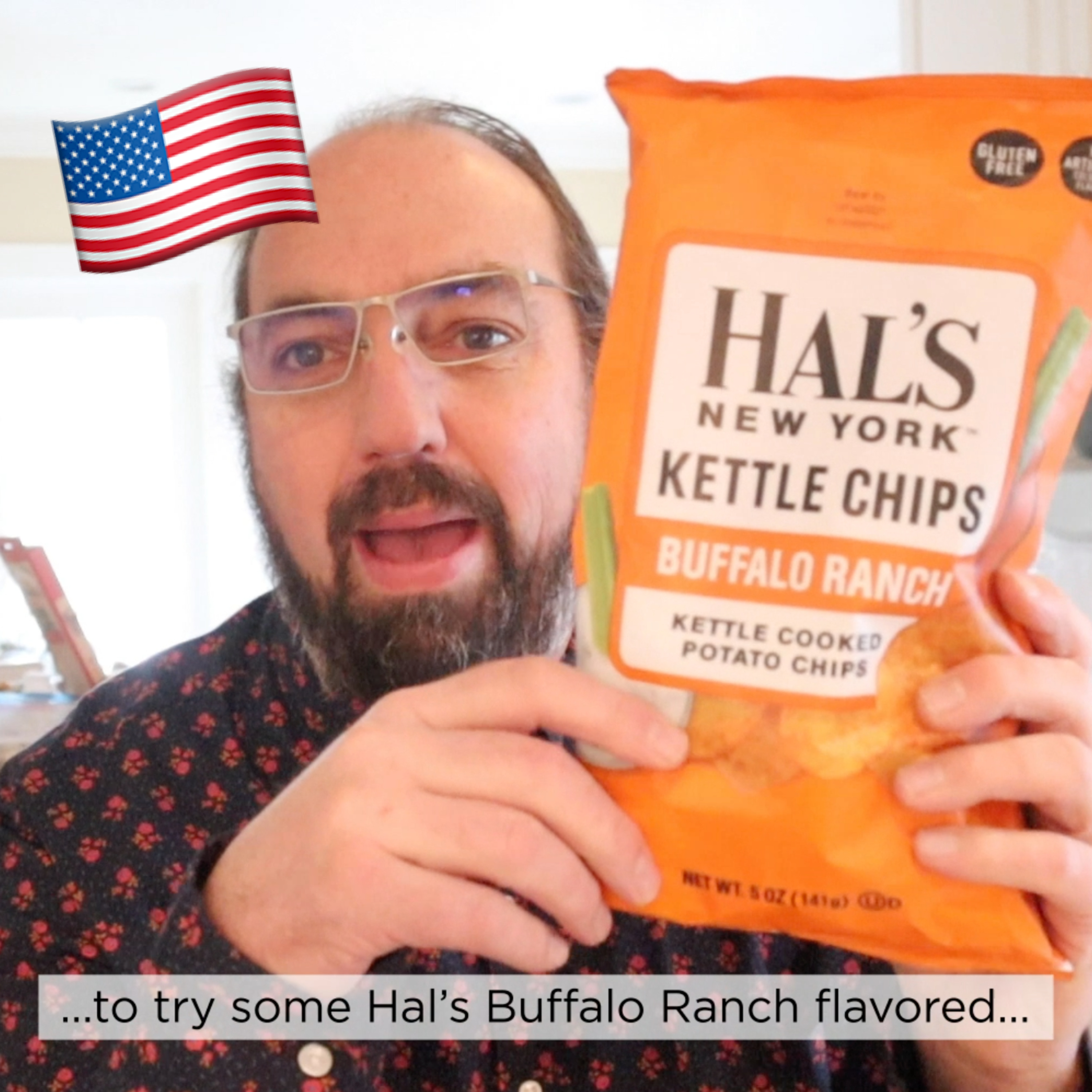 🇺🇸 Hal’s New York Buffalo Ranch potato chips on In The Chips with Barry episode artwork