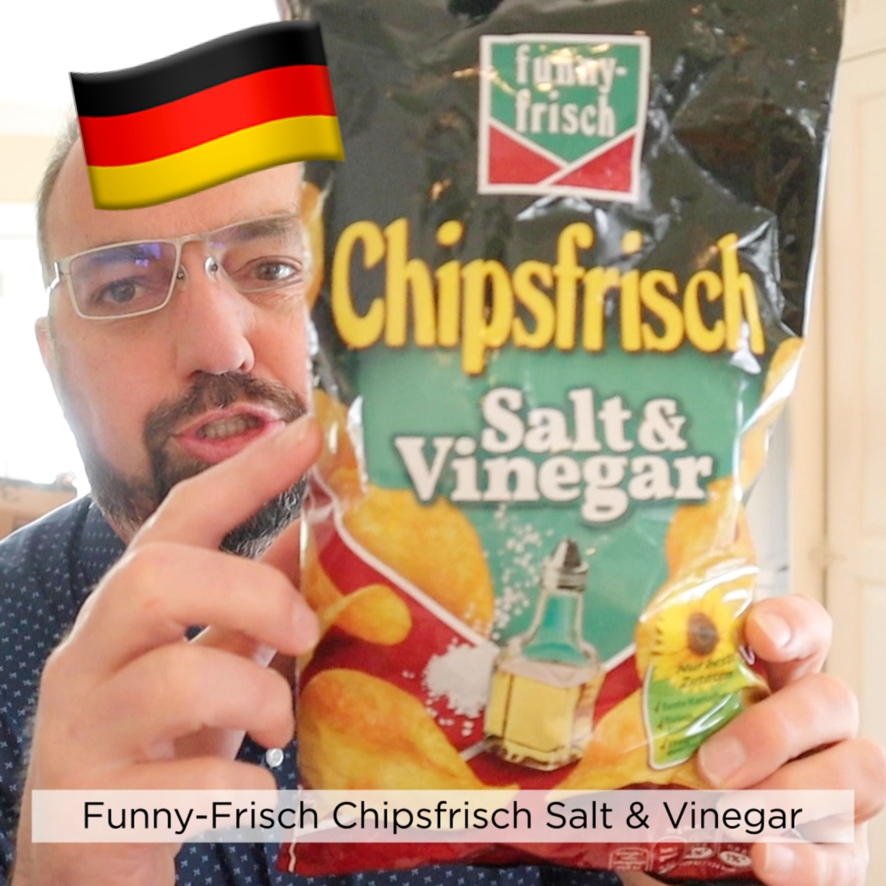 🇩🇪 Funny Frisch Salt & Vinegar potato chips on In The Chips with Barry episode artwork